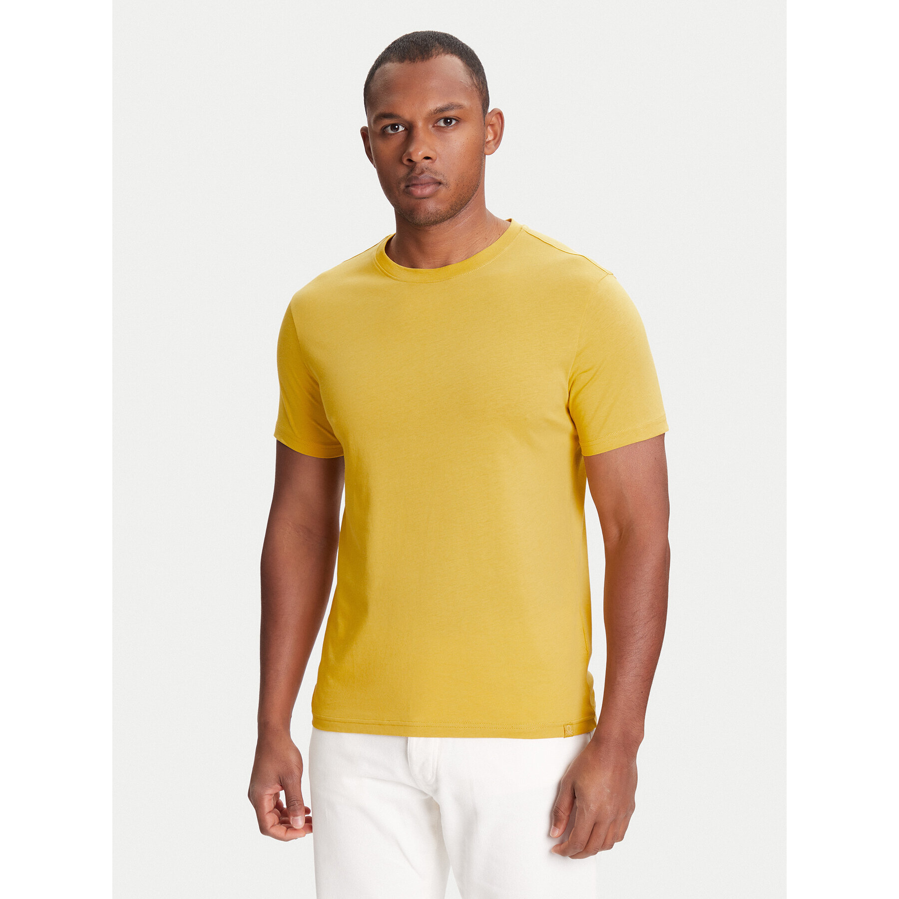 United Colors Of Benetton Póló 3U53J1F15 Sárga Regular Fit