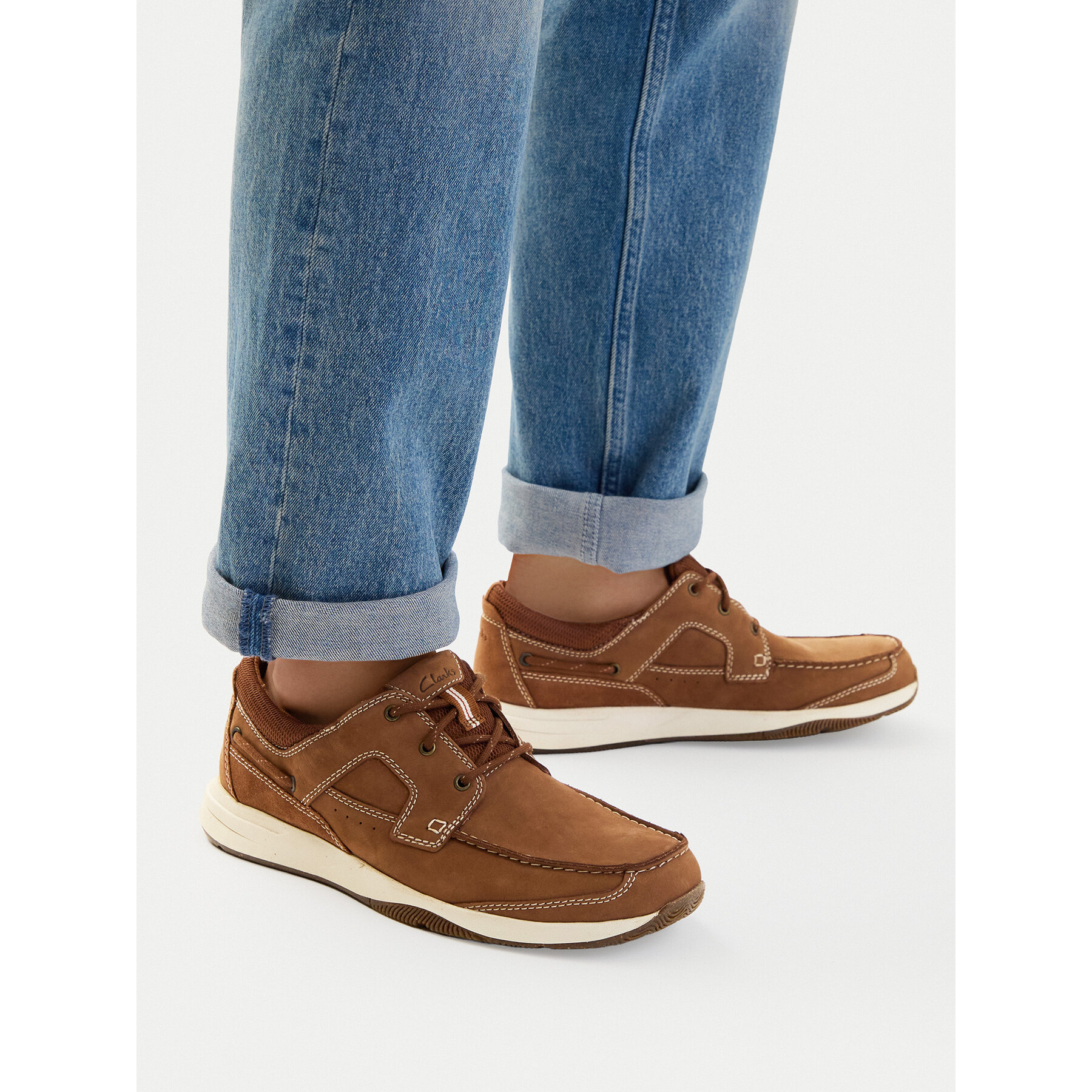 Poltopánky Clarks Sailview Lace 26176971 Hnedá
