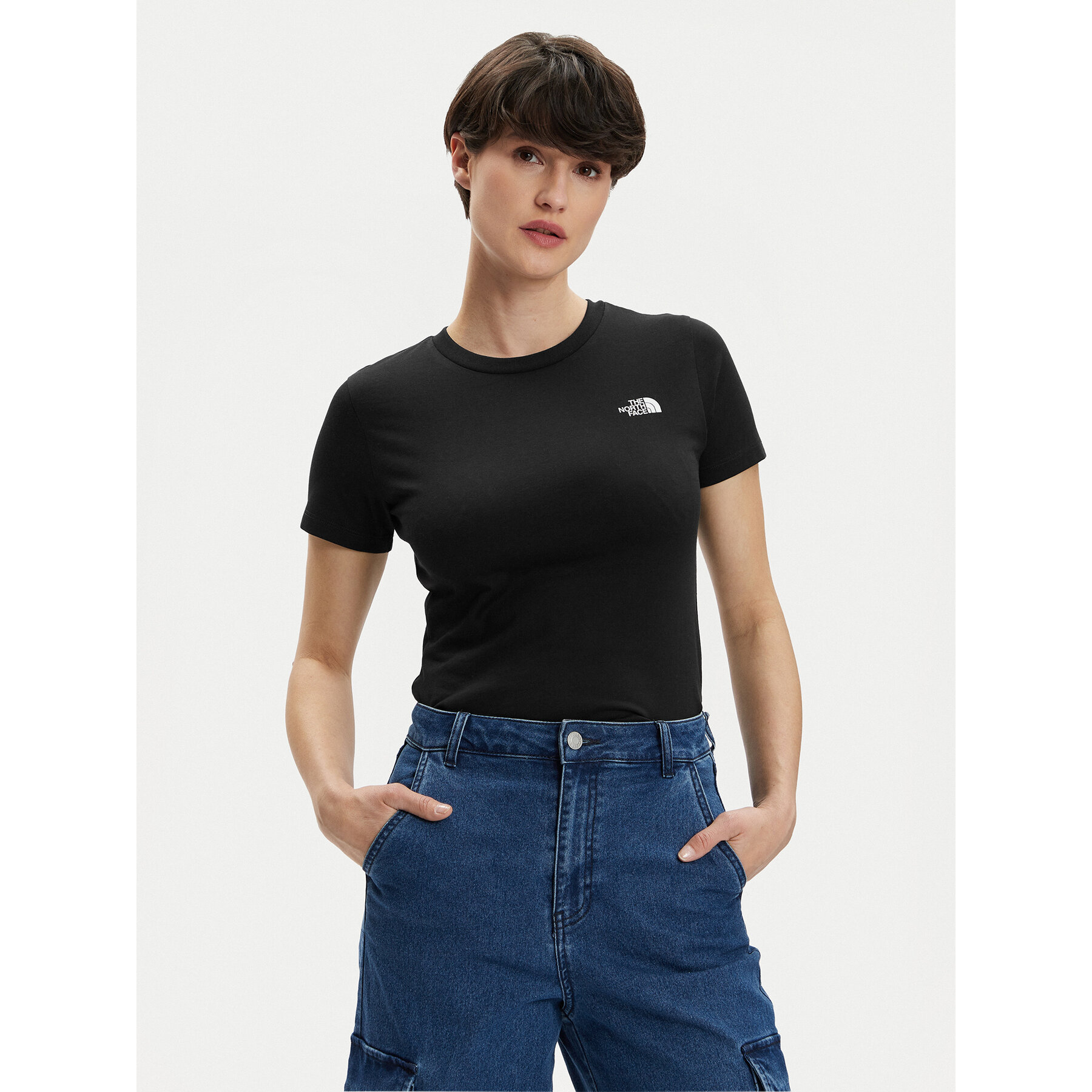 The North Face Póló Simple Dome NF0A87NH Fekete Regular Fit