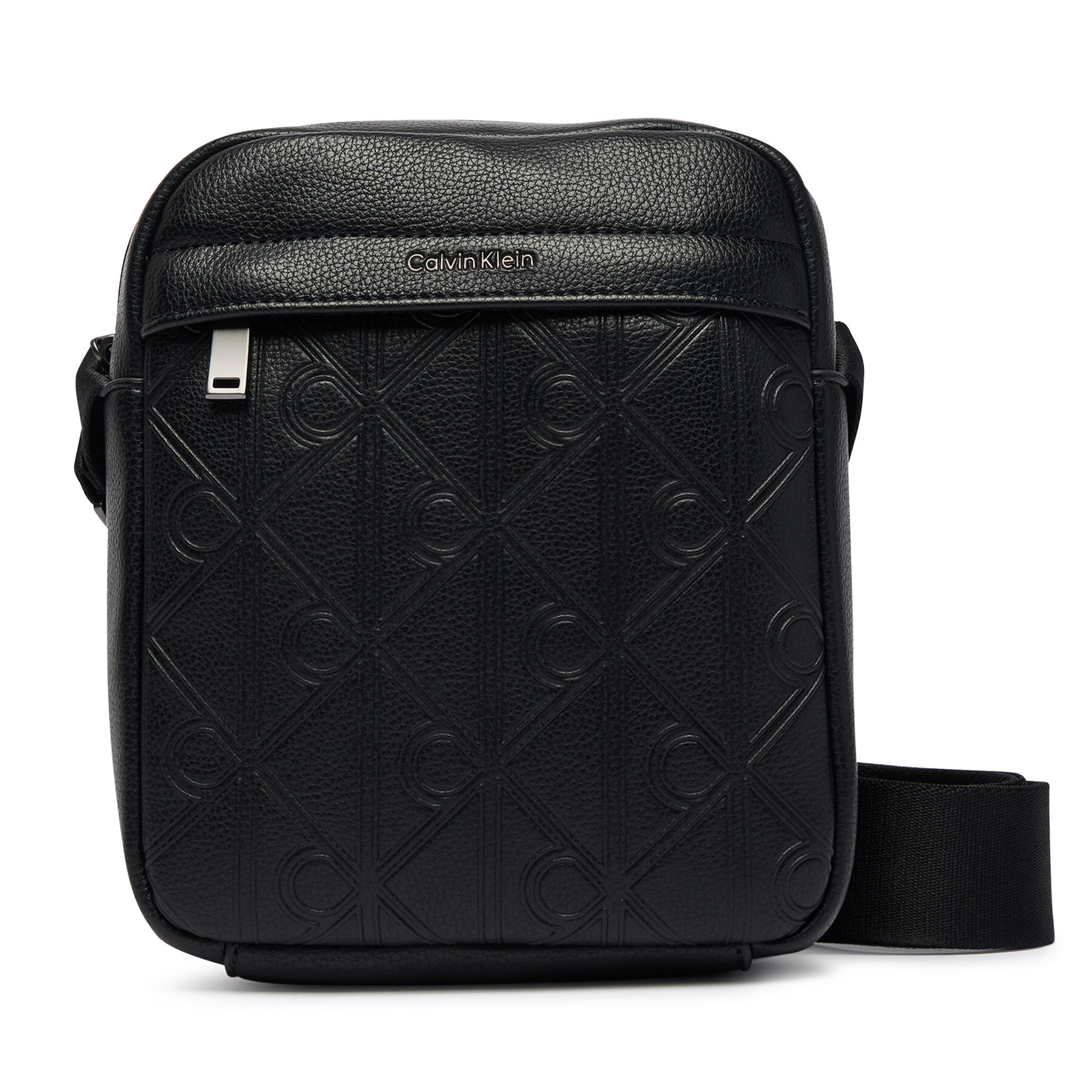 Τσαντάκι Calvin Klein Emblem Aop Deboss Reporter LV04D3562G Μαύρο