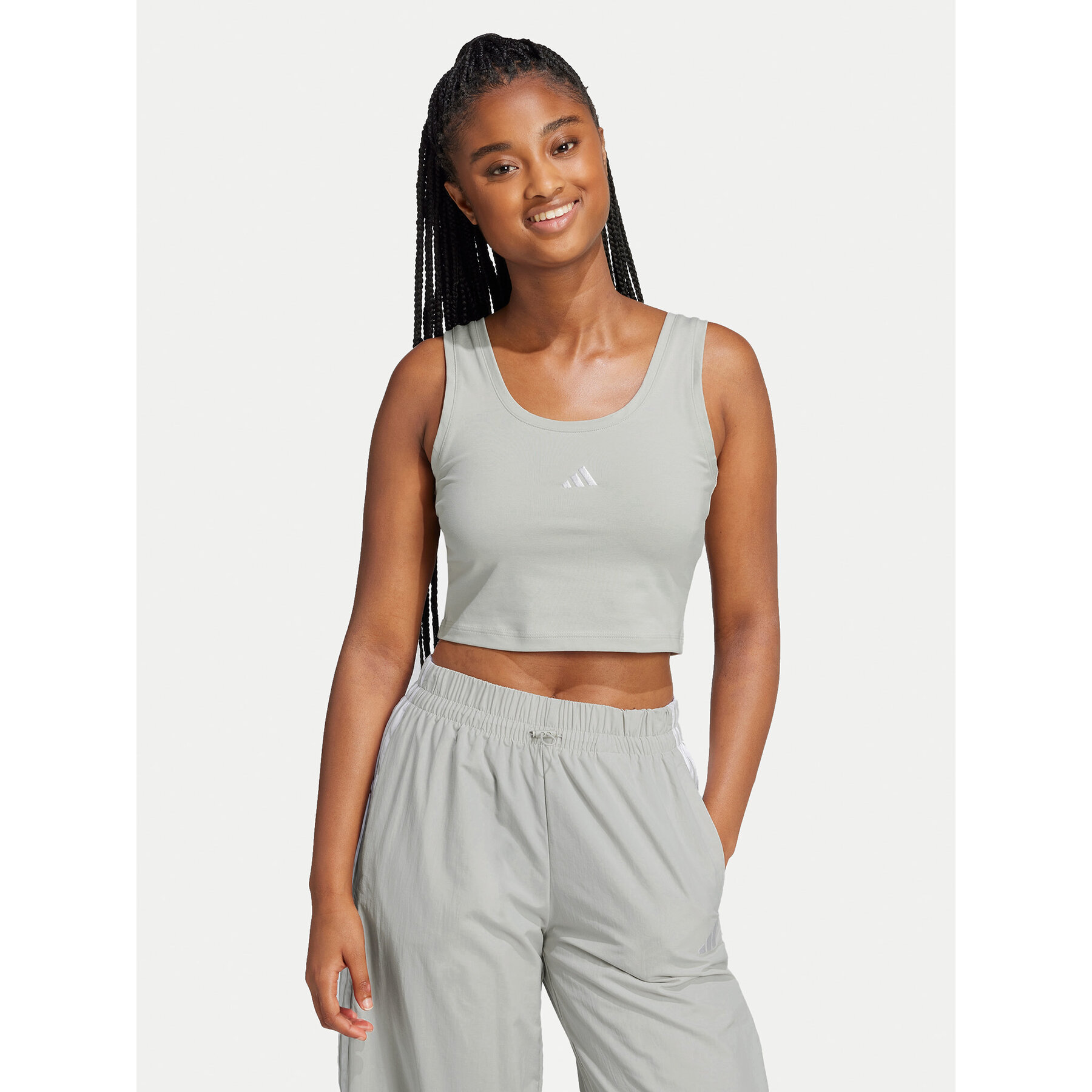 adidas Top Essentials Small Logo JD0561 Bež Slim Fit