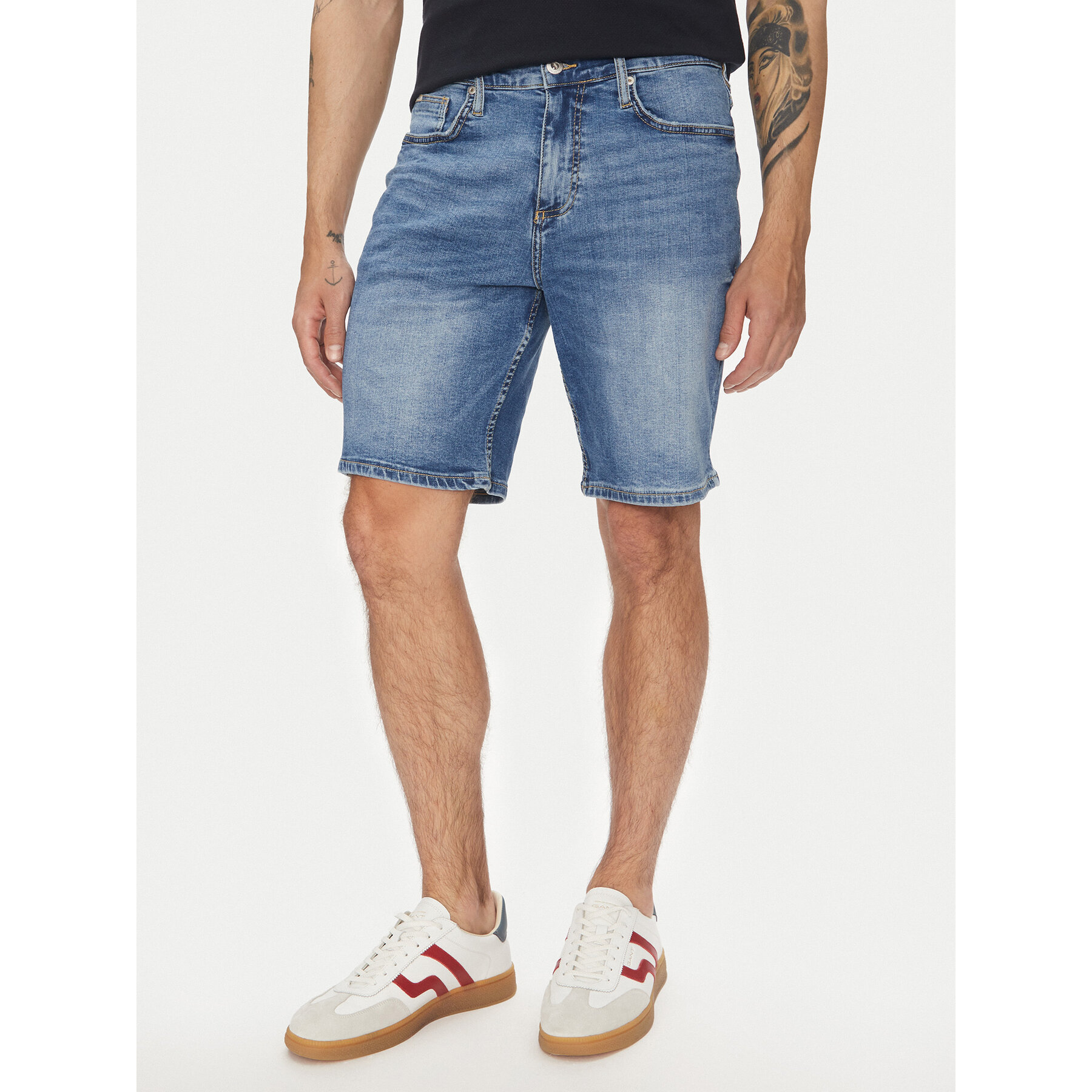 Lindbergh Jeansshorts 30-550000VBL Blau Loose Fit
