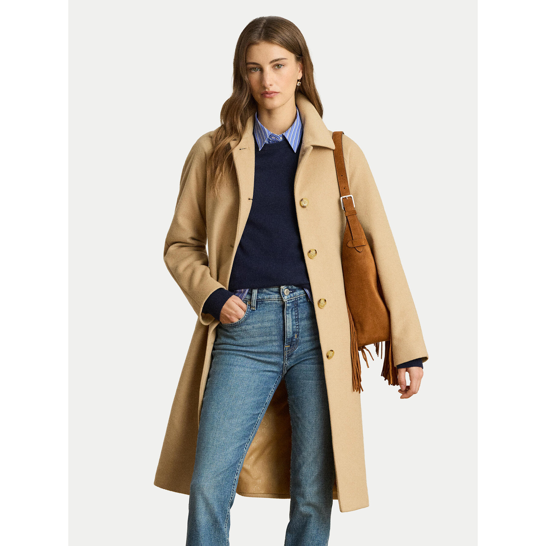 LAUREN RALPH LAUREN Wollmantel 297P04140002 Beige Regular Fit