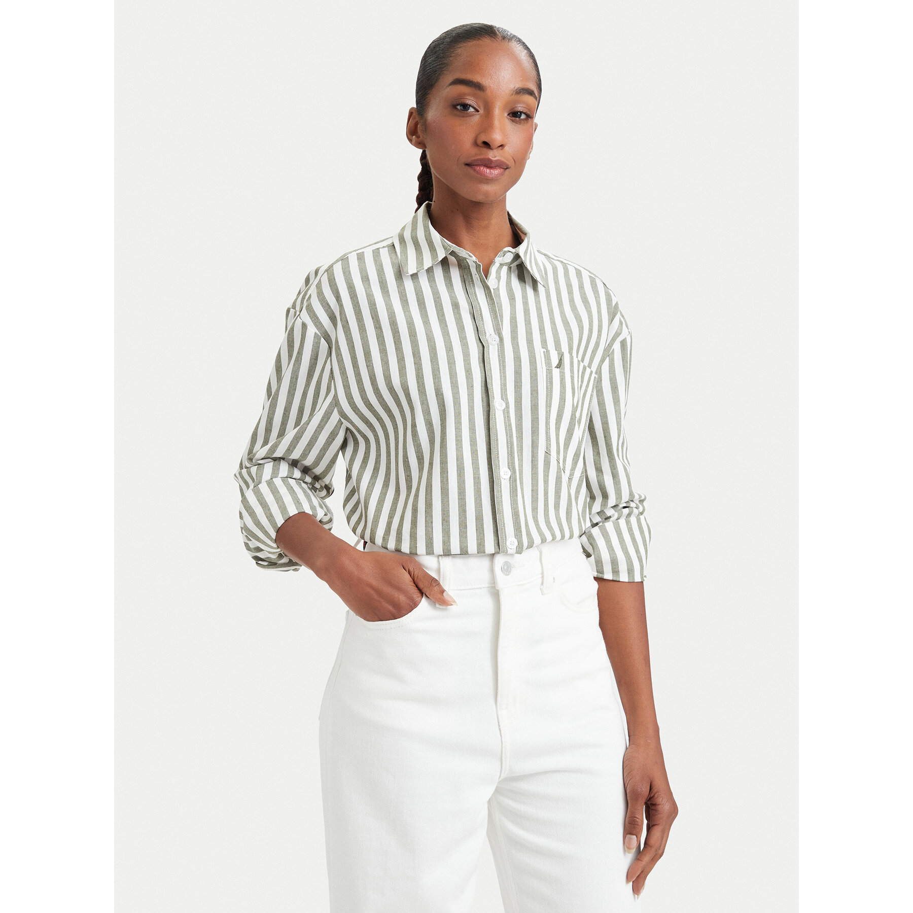 Nautica Hemd 62KLD1404 Grün Regular Fit
