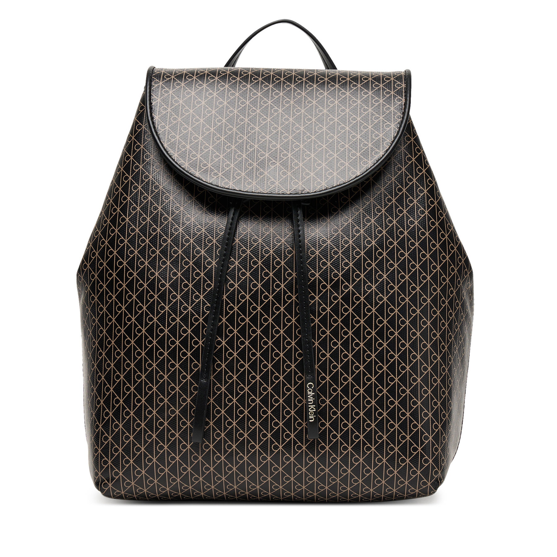 Ruksak Calvin Klein Emblem Aop Flap Backpack LV04F3271G Čierna