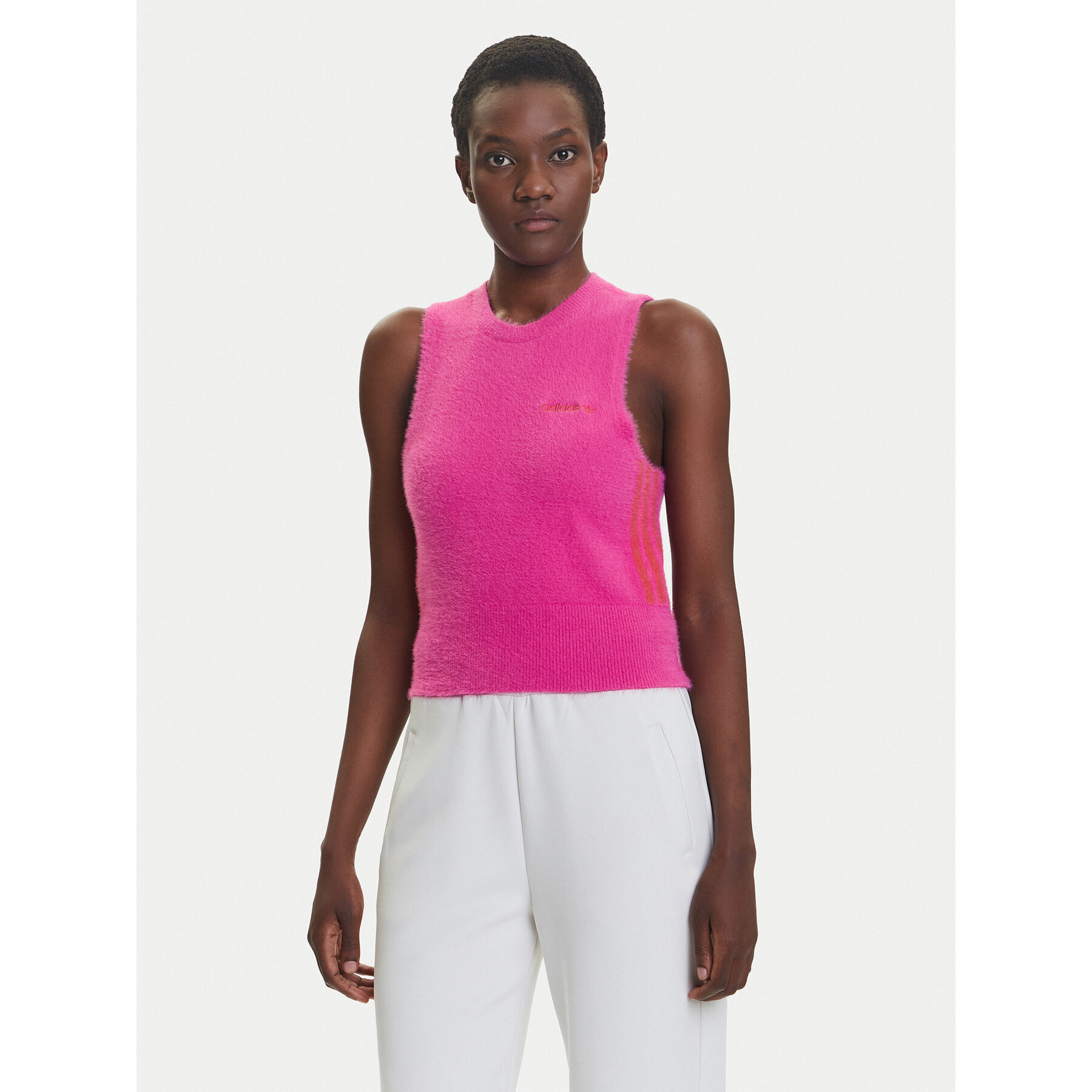 adidas Τοπ JW3648 Ροζ Slim Fit