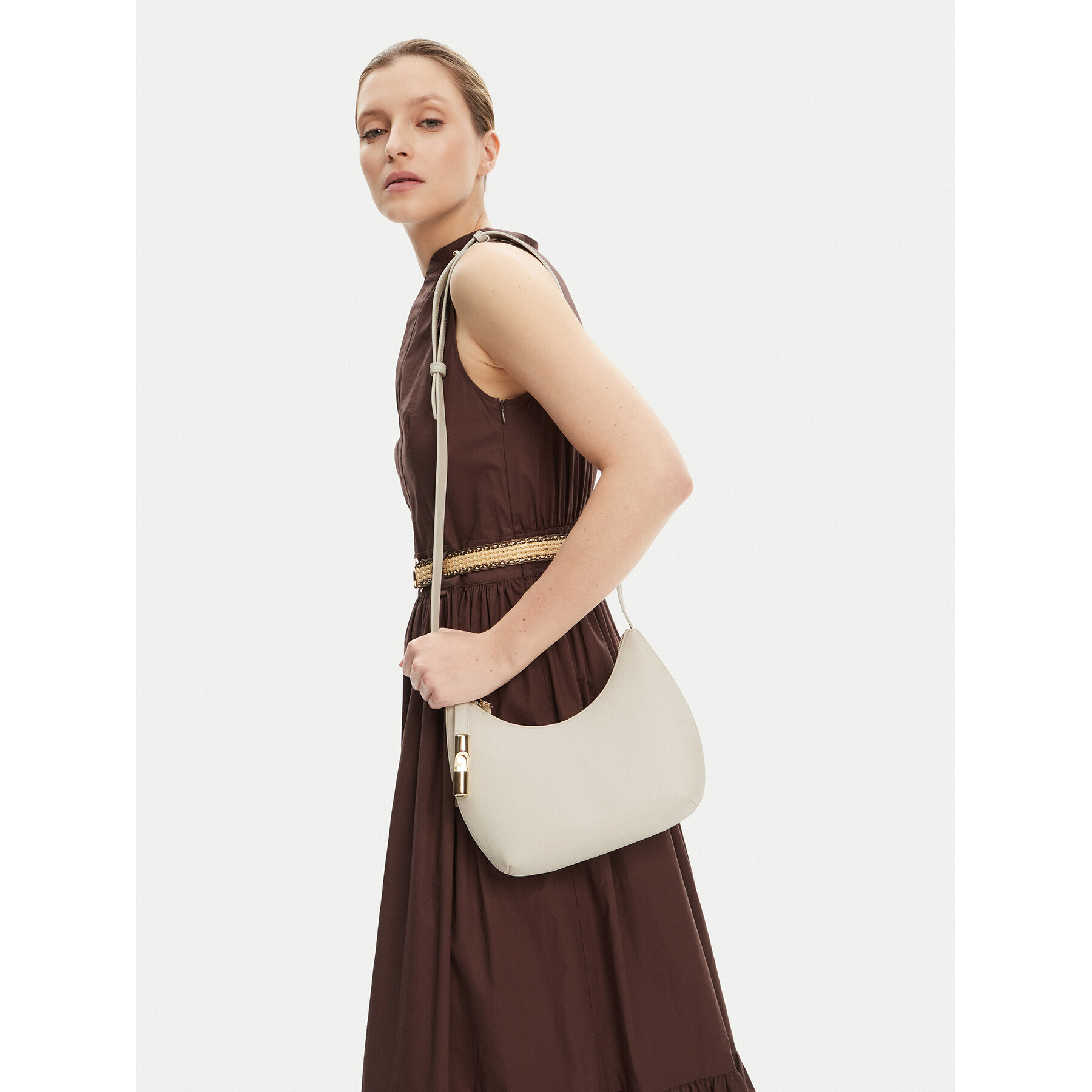 Borsetta Furla Goccia S WB01500 BX3353 PNN00 Écru