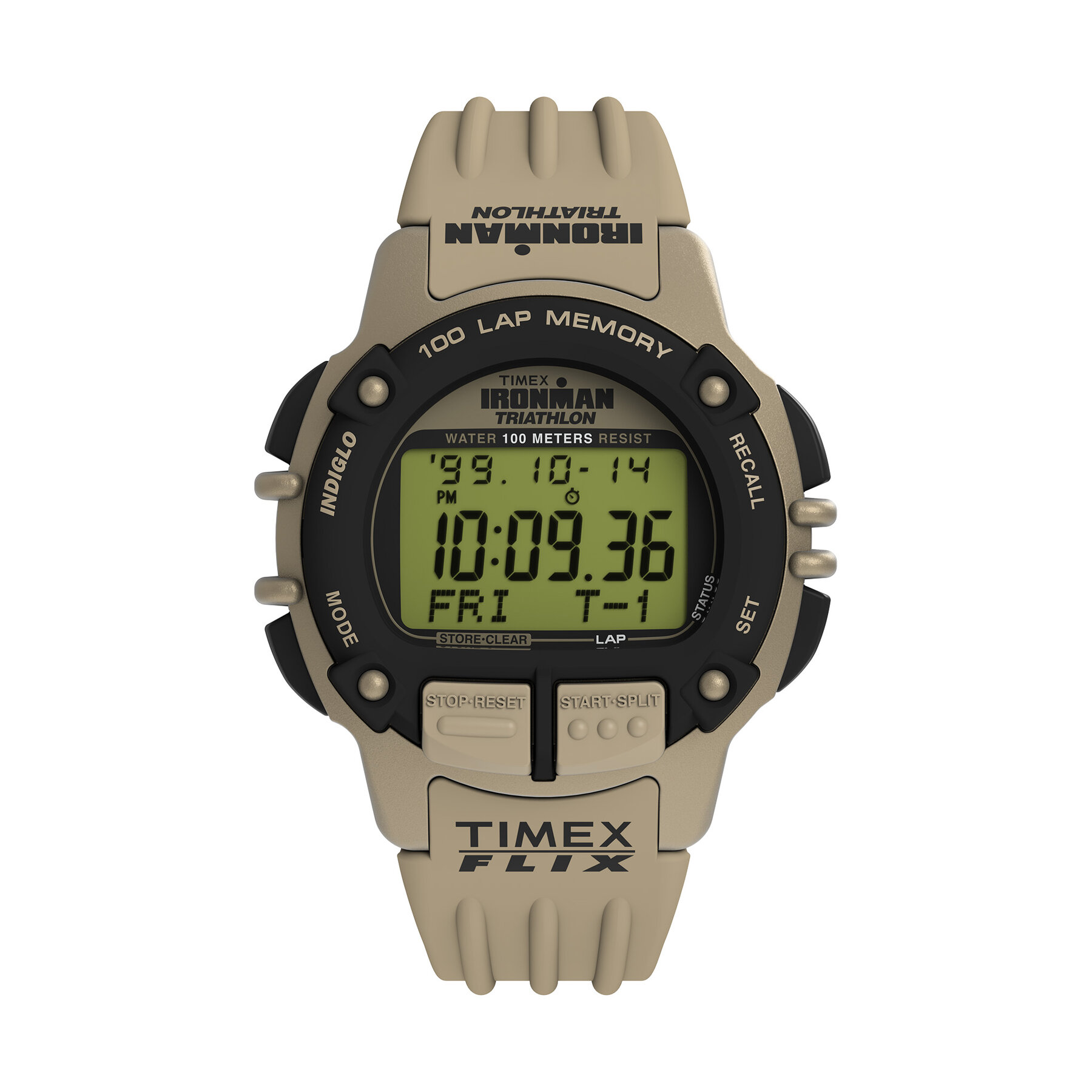 Ceas Timex Ironman Flix 100 Lap TW5M63100 Bej