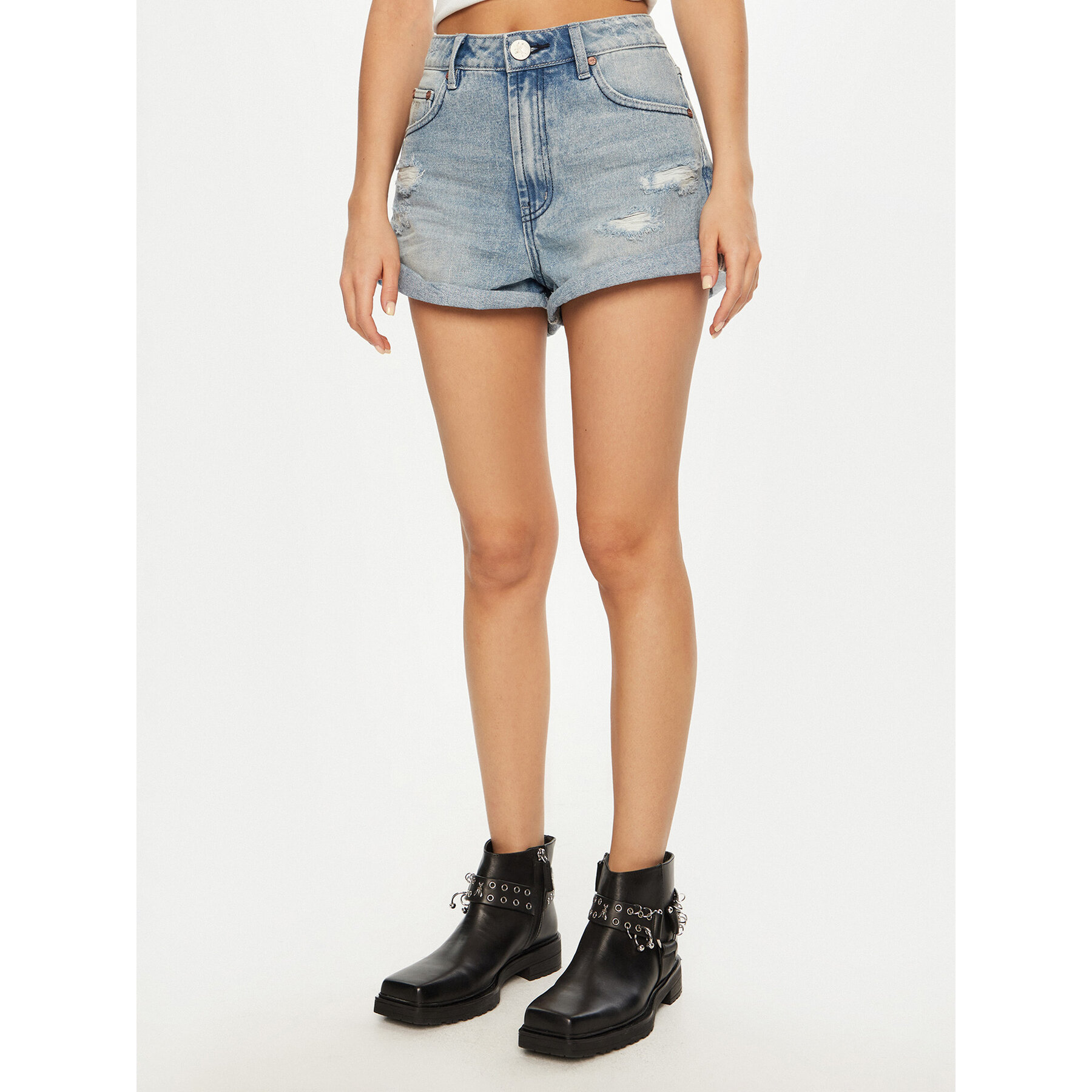 One Teaspoon Jeansshorts Bandits 26891 Himmelblau Regular Fit