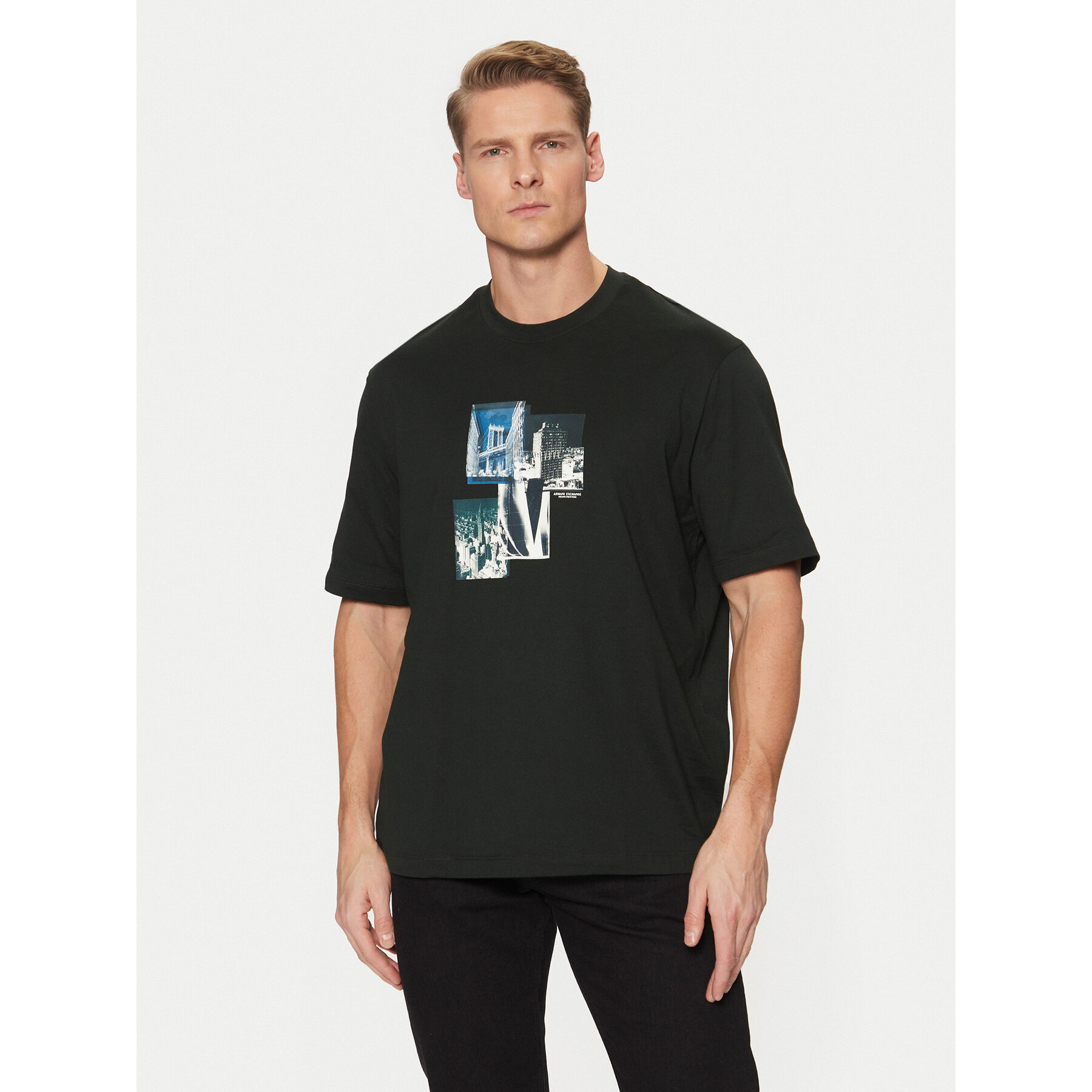 Armani Exchange Póló XM000269 AF12112 UB001 Fekete Regular Fit
