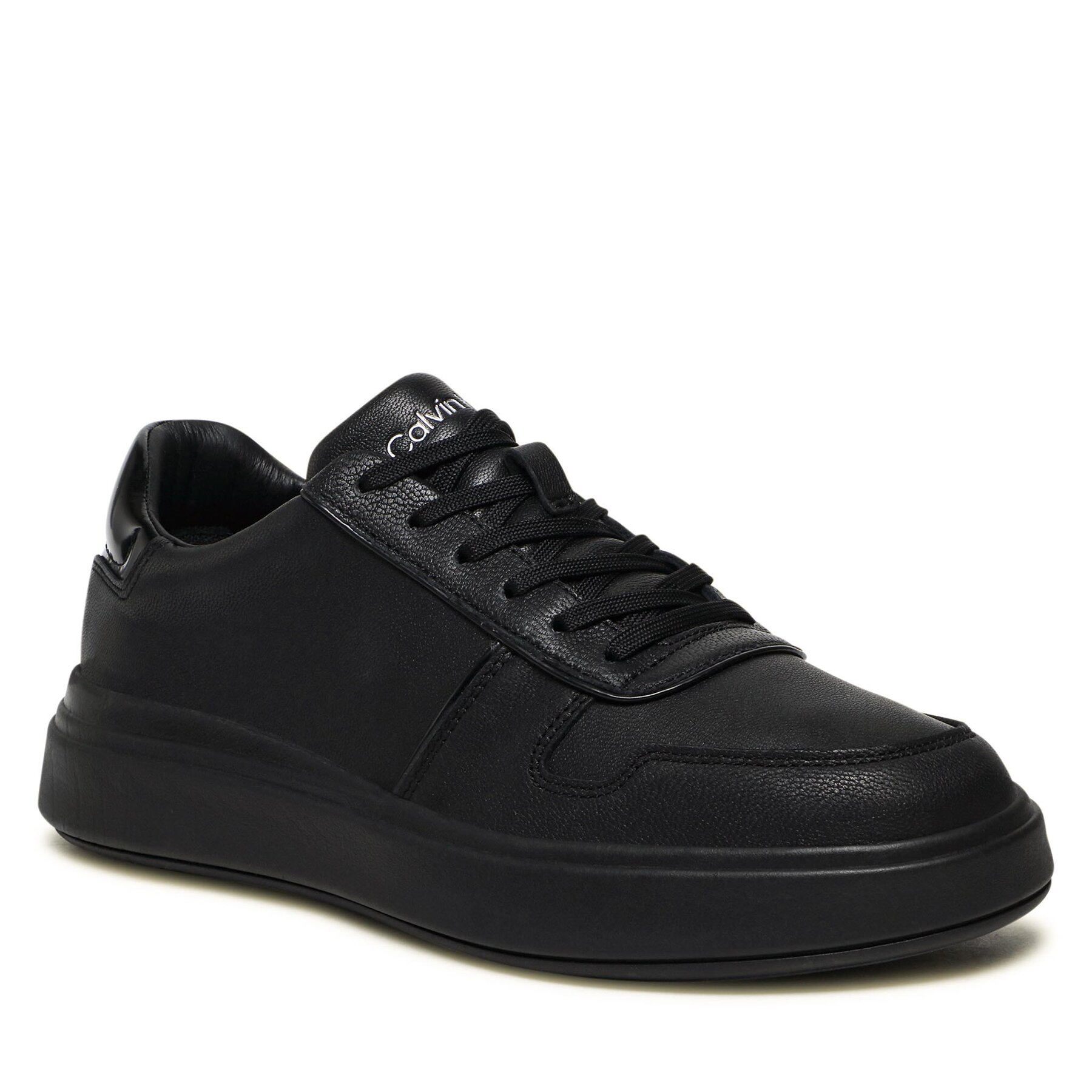 Sneakers Calvin Klein Low Top Lace Up Piping HM0HM00992 Triple Black 0GJ 0GJ imagine noua