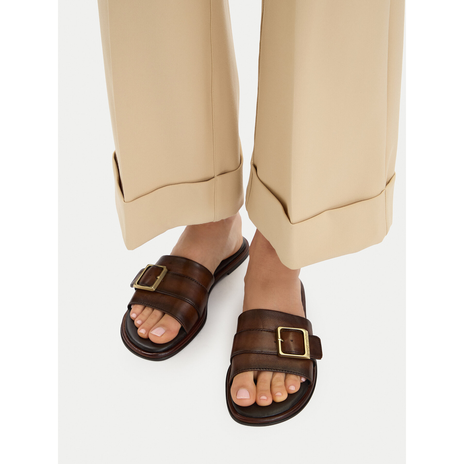 Šľapky U.S. Polo Assn. EO-TEMPE001W/6L1 Tmavo hnedá