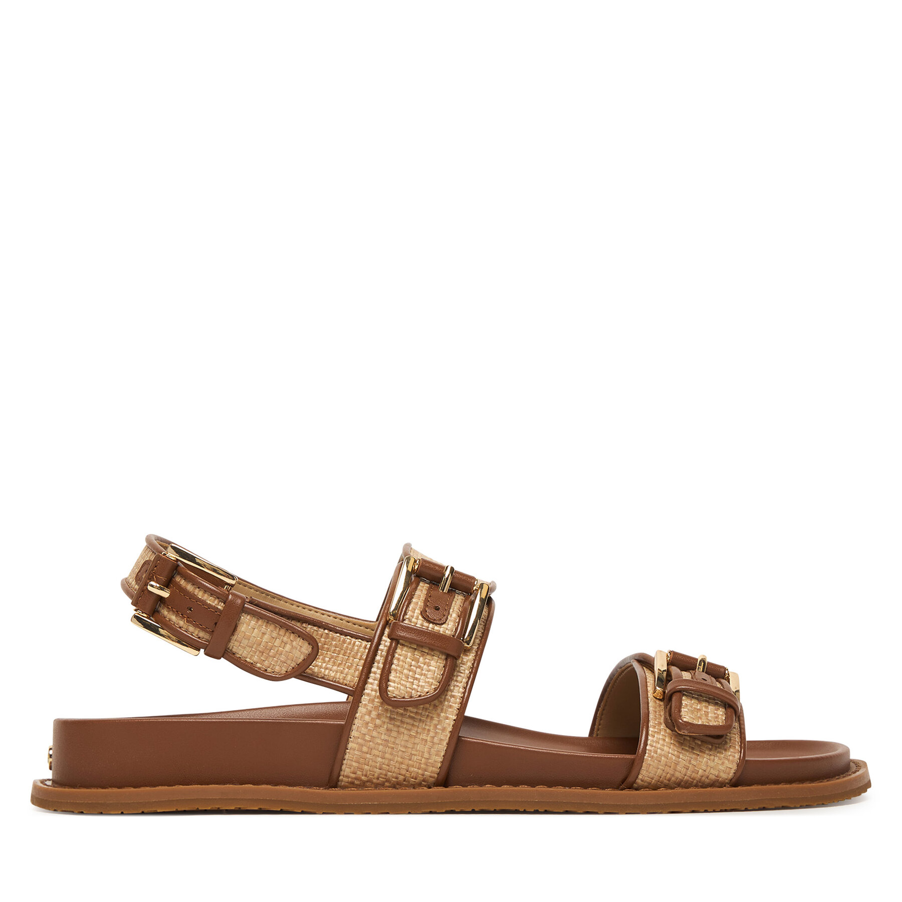 Sandale MICHAEL Michael Kors Nia Flat 40S6NIFS1D Bej