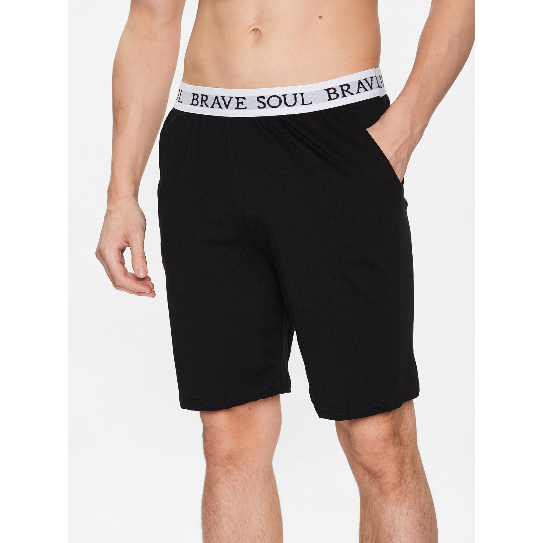 Brave Soul Brave Soul Σορτς πιτζάμας MLWB-149KEV Μαύρο Regular Fit