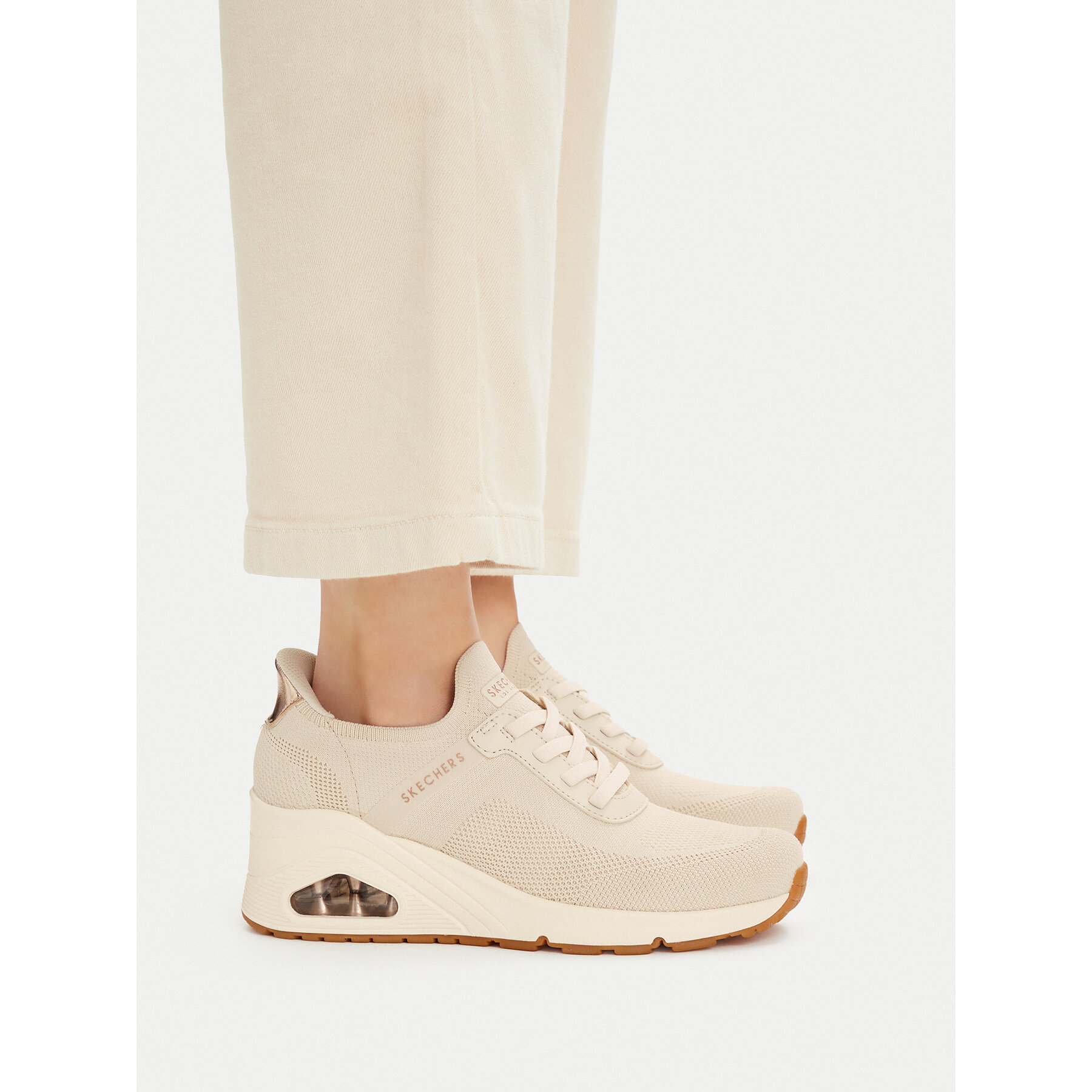 Sneakersy Skechers Uno Wedge 177531/OFWT Béžová