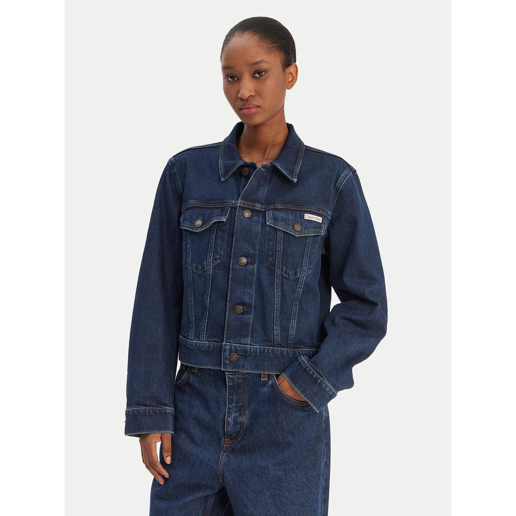 Calvin Klein Jeans Jeansjacke Classic LV047E903G Dunkelblau Regular Fit