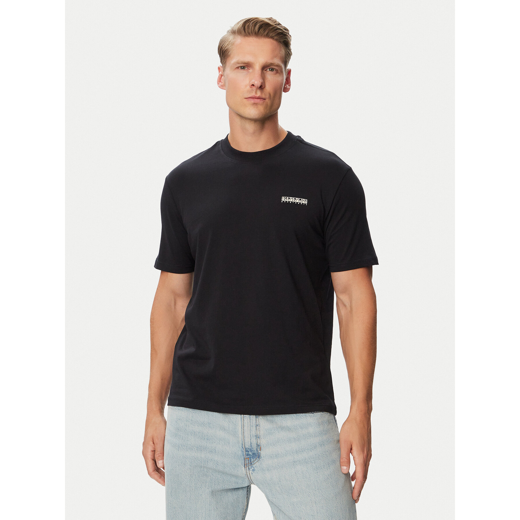 Napapijri T-shirt Smallbox NP0A88TR Crna Regular Fit