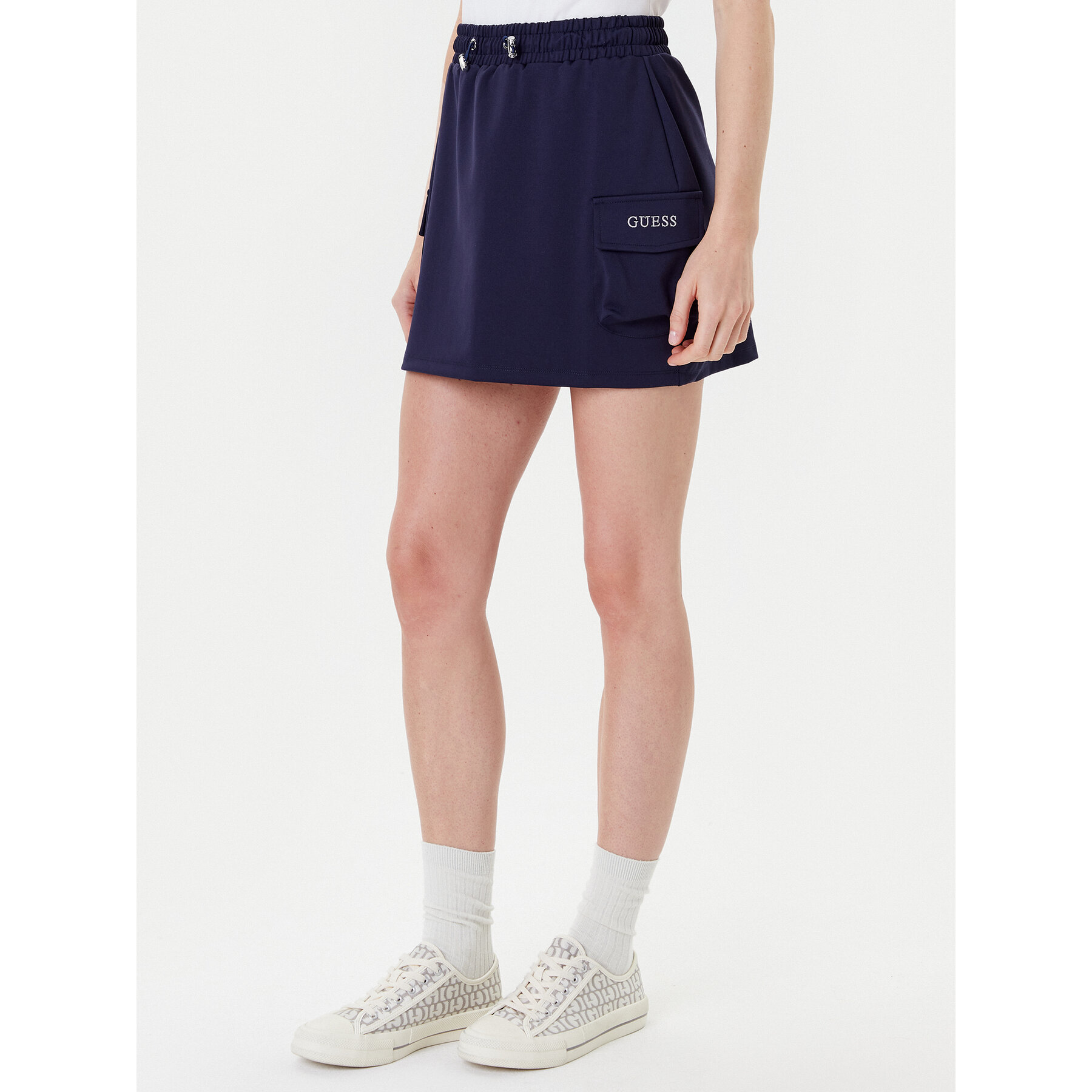 Guess Minirock V5YD04 KCX42 Dunkelblau Regular Fit