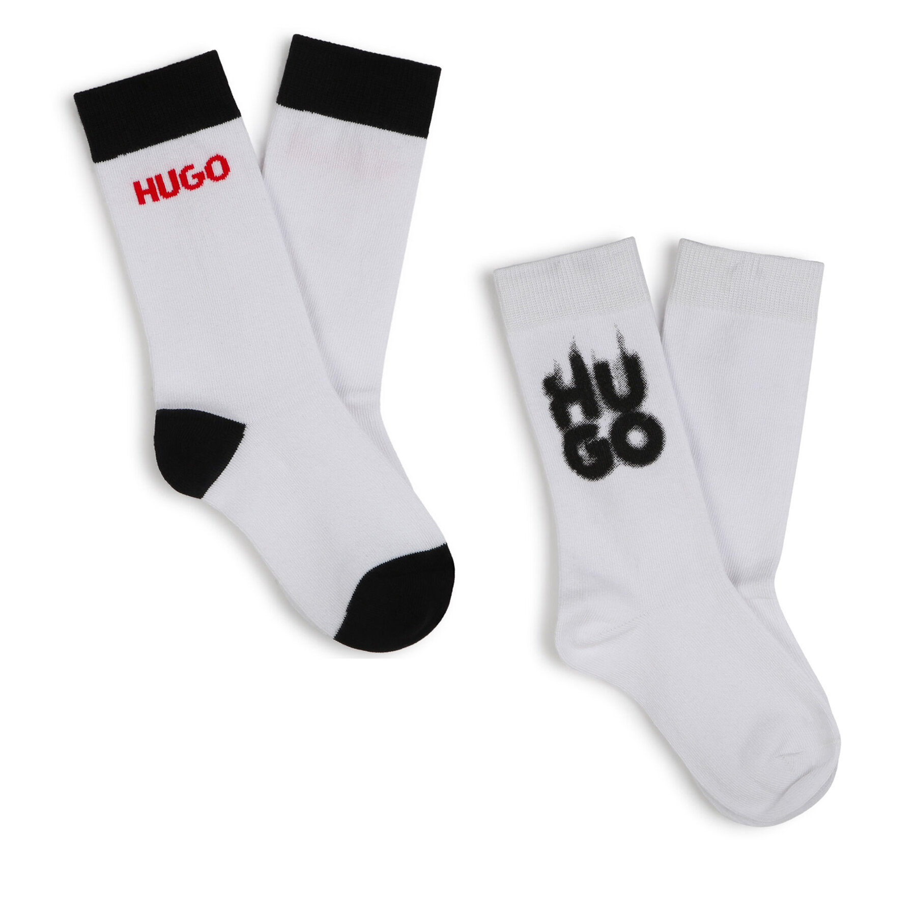 HUGO Σετ ψηλές κάλτσες παιδικές 2 τεμαχίων HUGO G00324 Λευκό