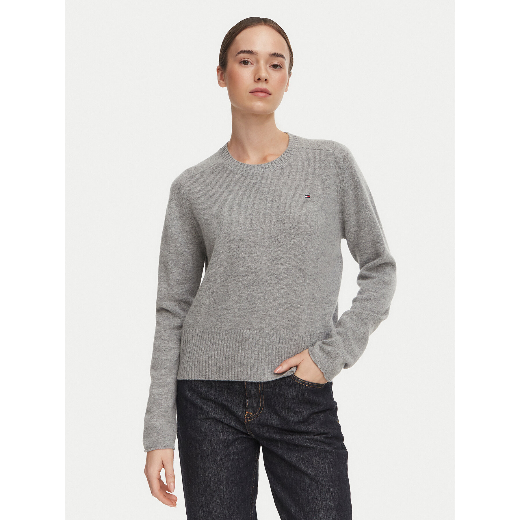 Tommy Hilfiger Pullover WW0WW51432 Dunkelgrau Regular Fit