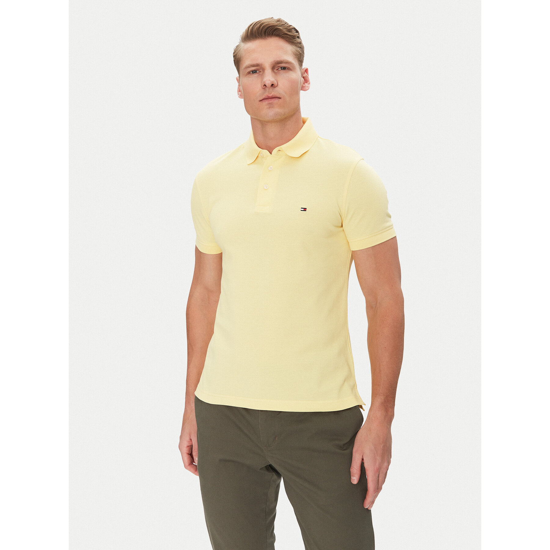 Tommy Hilfiger Pólóing 1985 MW0MW17771 Sárga Slim Fit