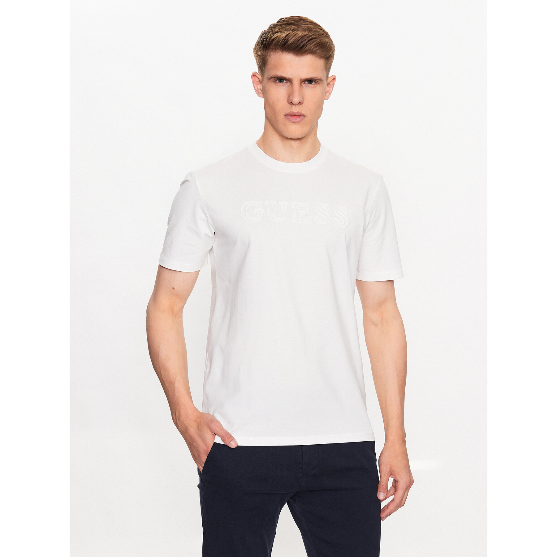 Guess Póló Alphy Z2YI11 J1314 Fehér Regular Fit