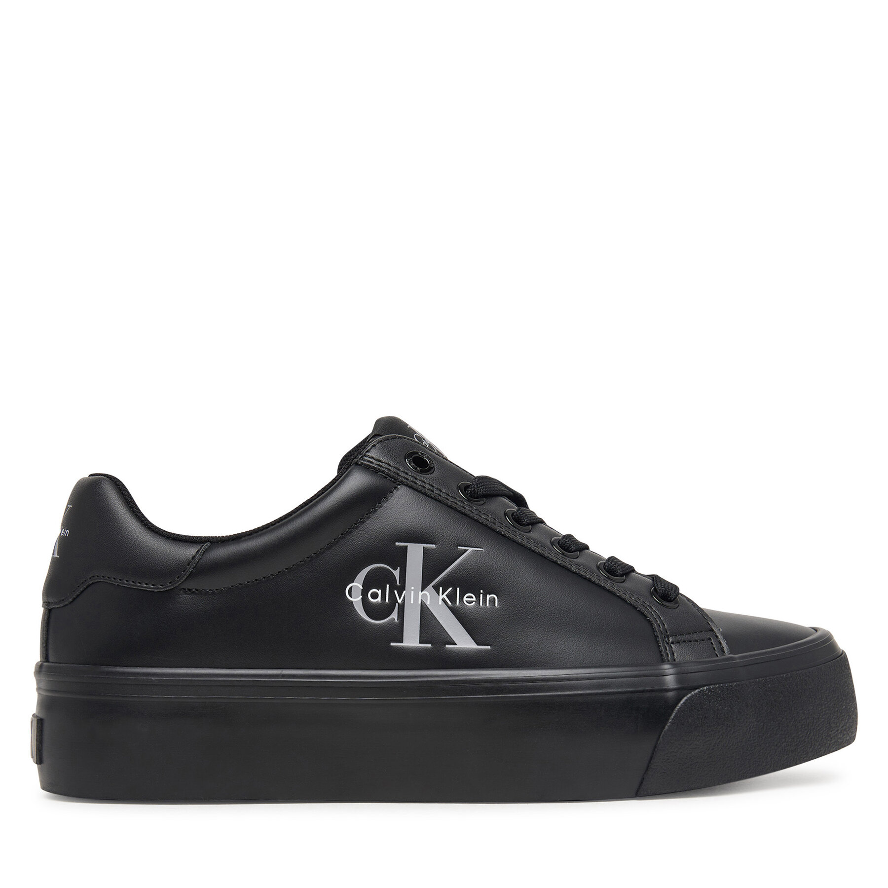 Tenisice Calvin Klein Vulc Flatform Laceup Low Lth HW0HW03159 Crna