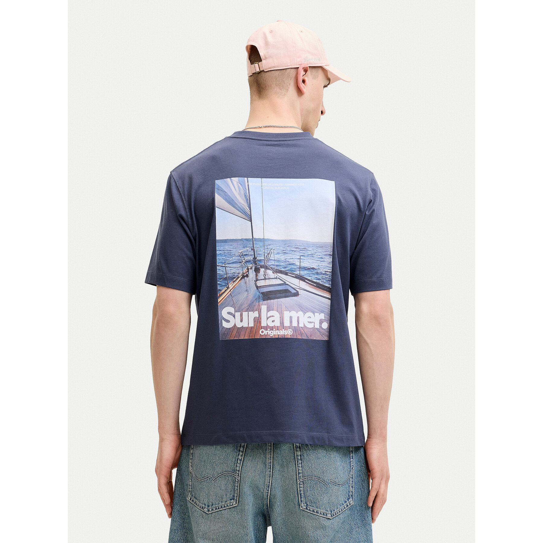 Jack & Jones T-shirt Riviera 12295161 Tamnoplava Relaxed Fit