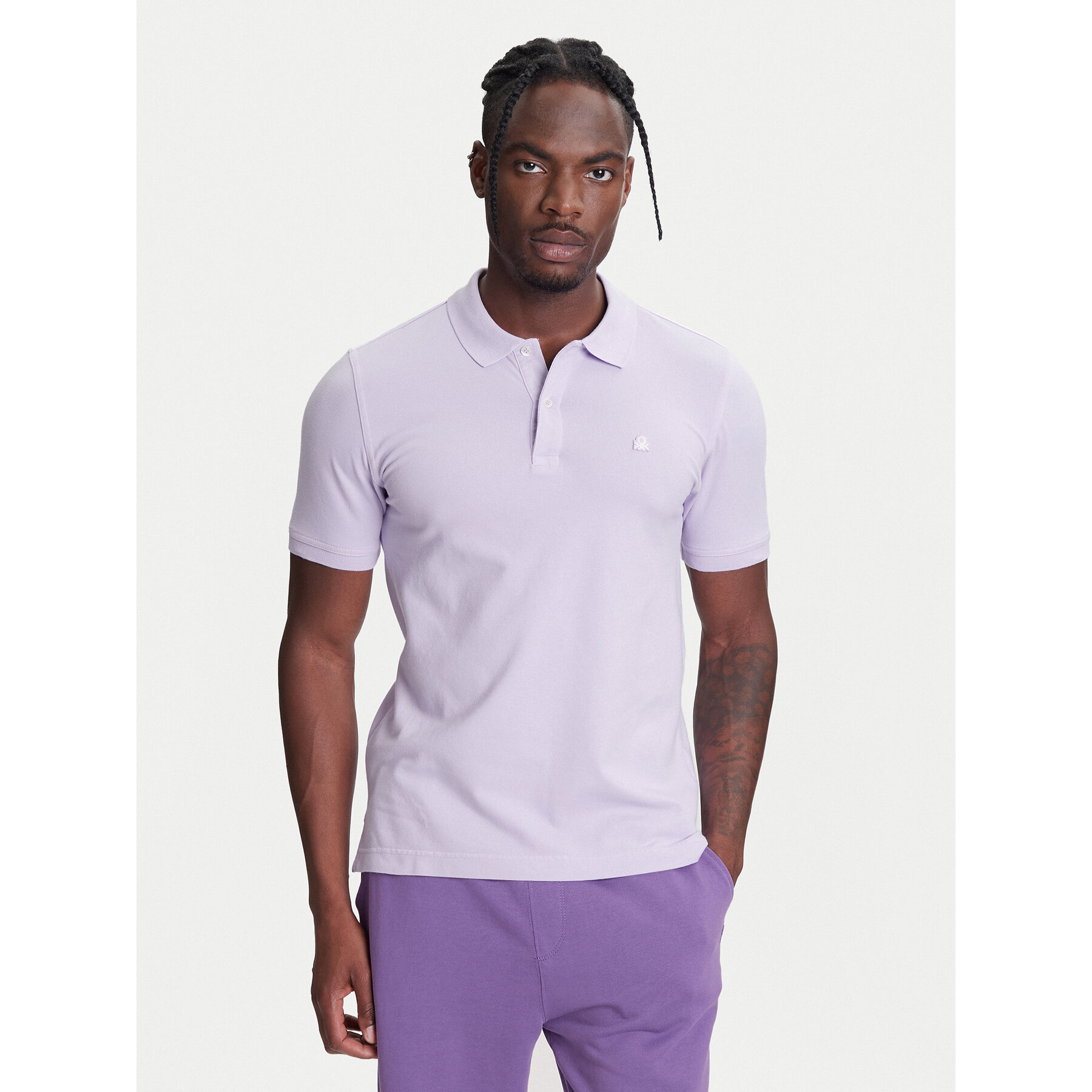 United Colors Of Benetton Polo 3WG9U301Z Viola Slim Fit