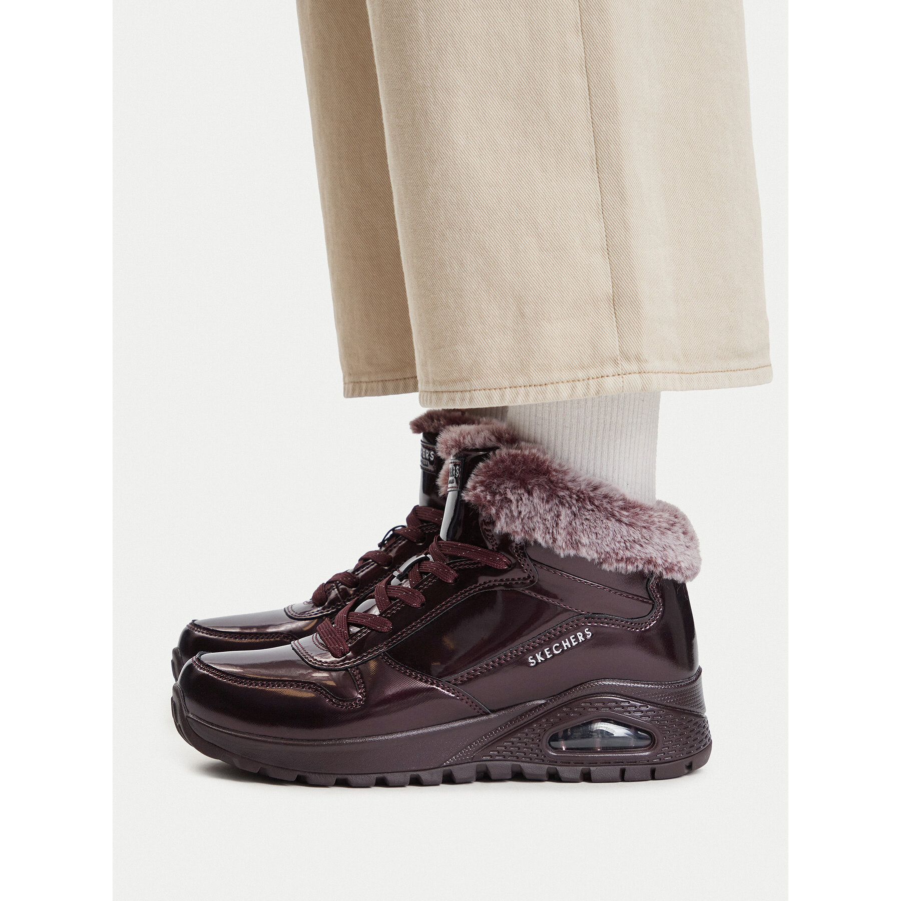 Kotníková obuv Skechers Uno Rugged 168126/BURG Bordó