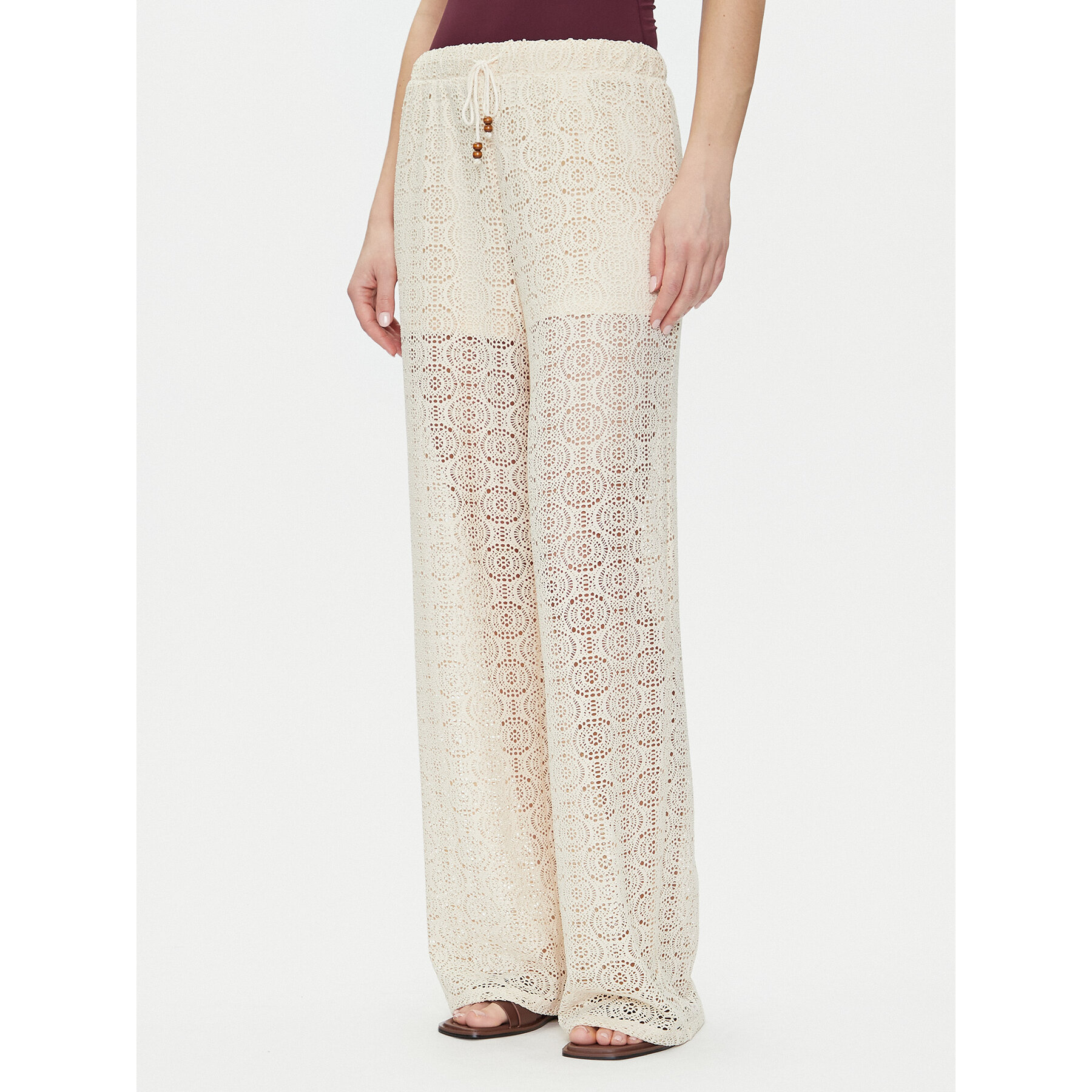 Vero Moda Stoffhose Maya 10325044 Beige Wide Leg