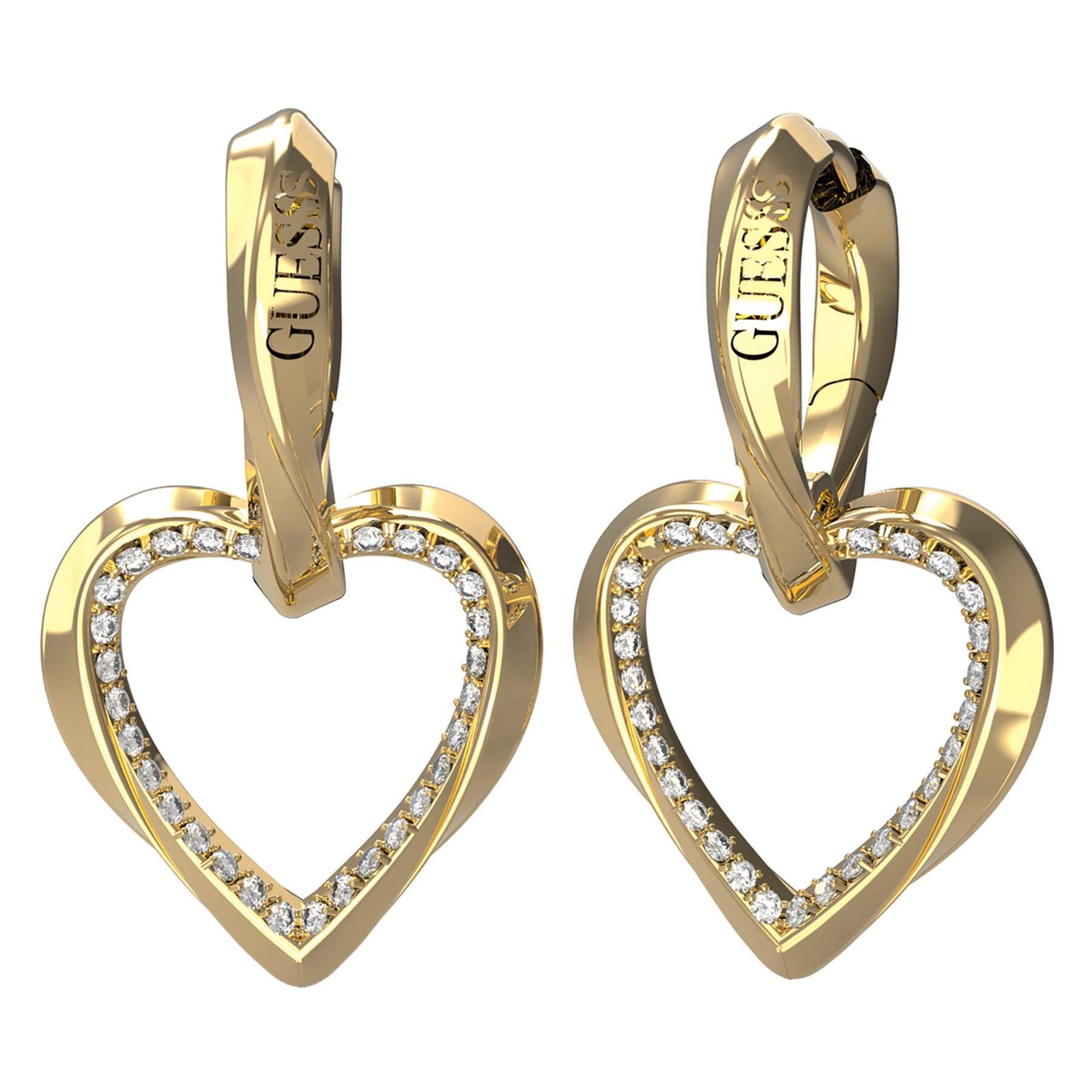 Náušnice Guess JUBE04 617JW Zlatá