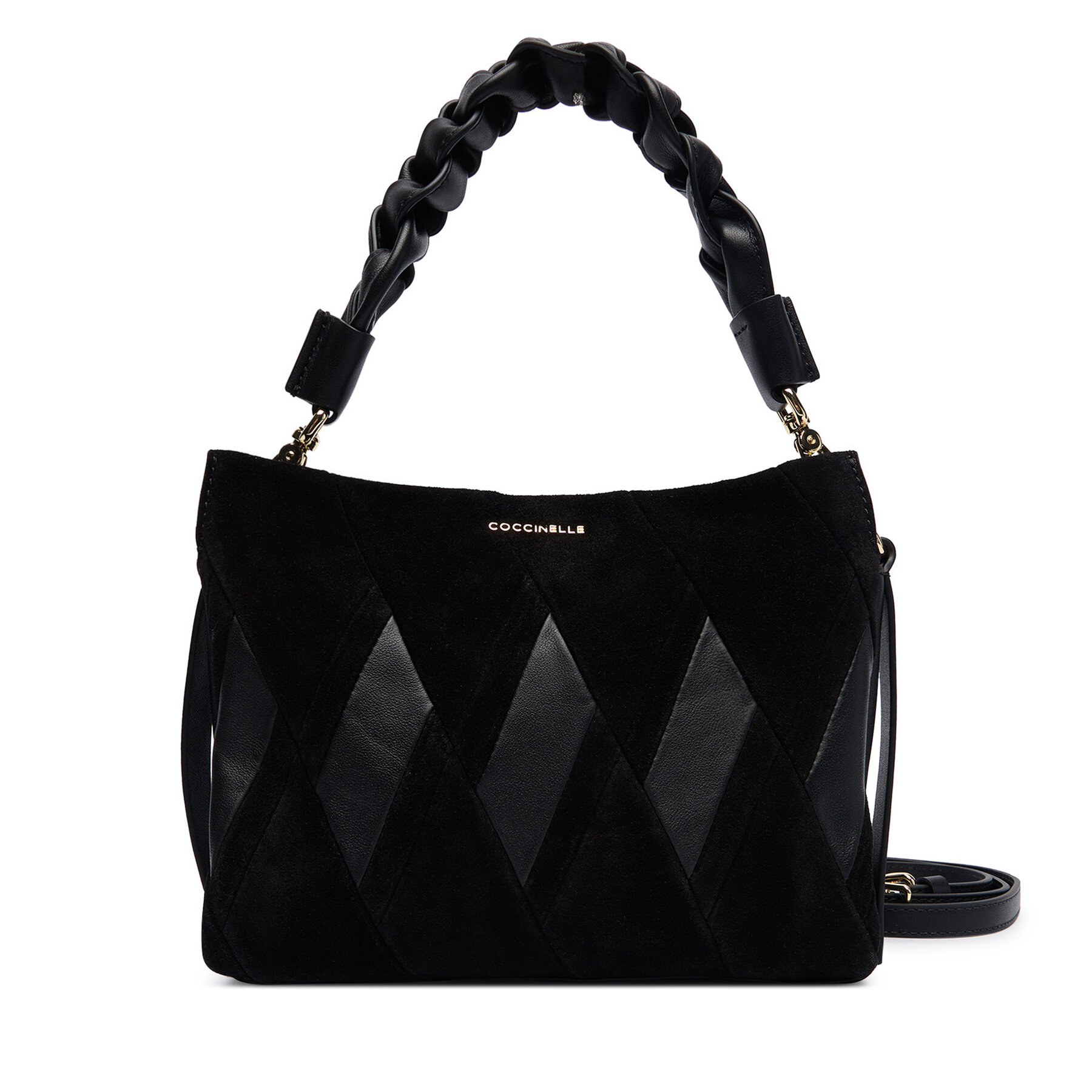 Дамска чанта Coccinelle T66 Boheme New Geomet Patch E1 T66 58 01 01 Черен