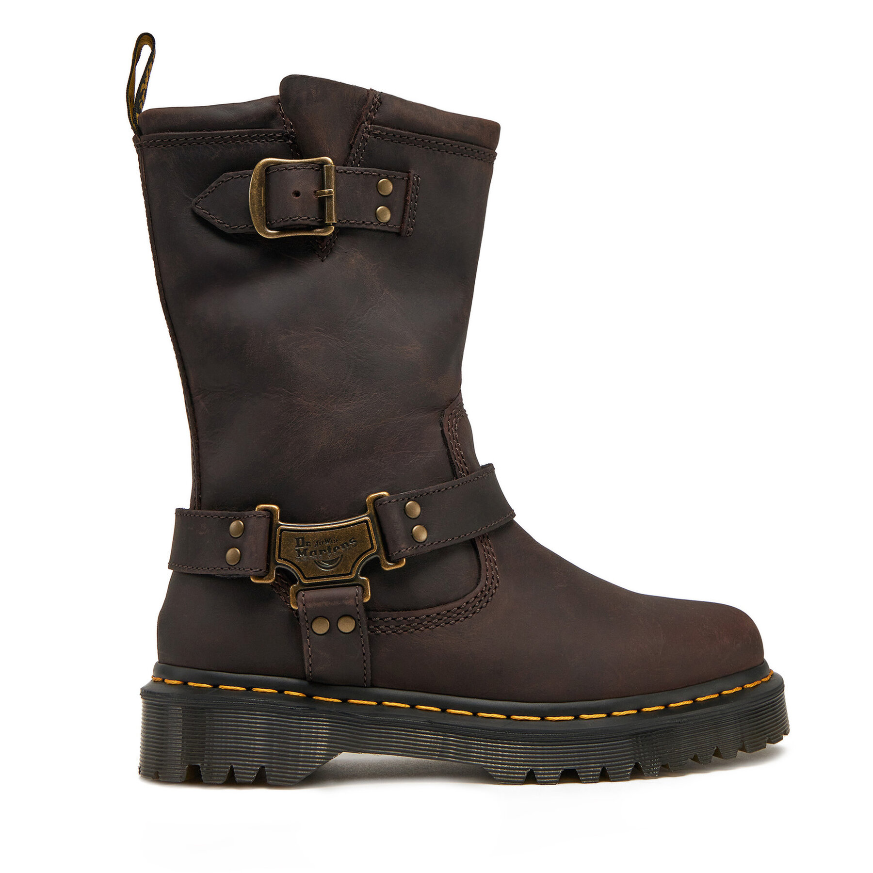 Stiefeletten Dr. Martens Anistone Tall Leather Biker31901201 Braun