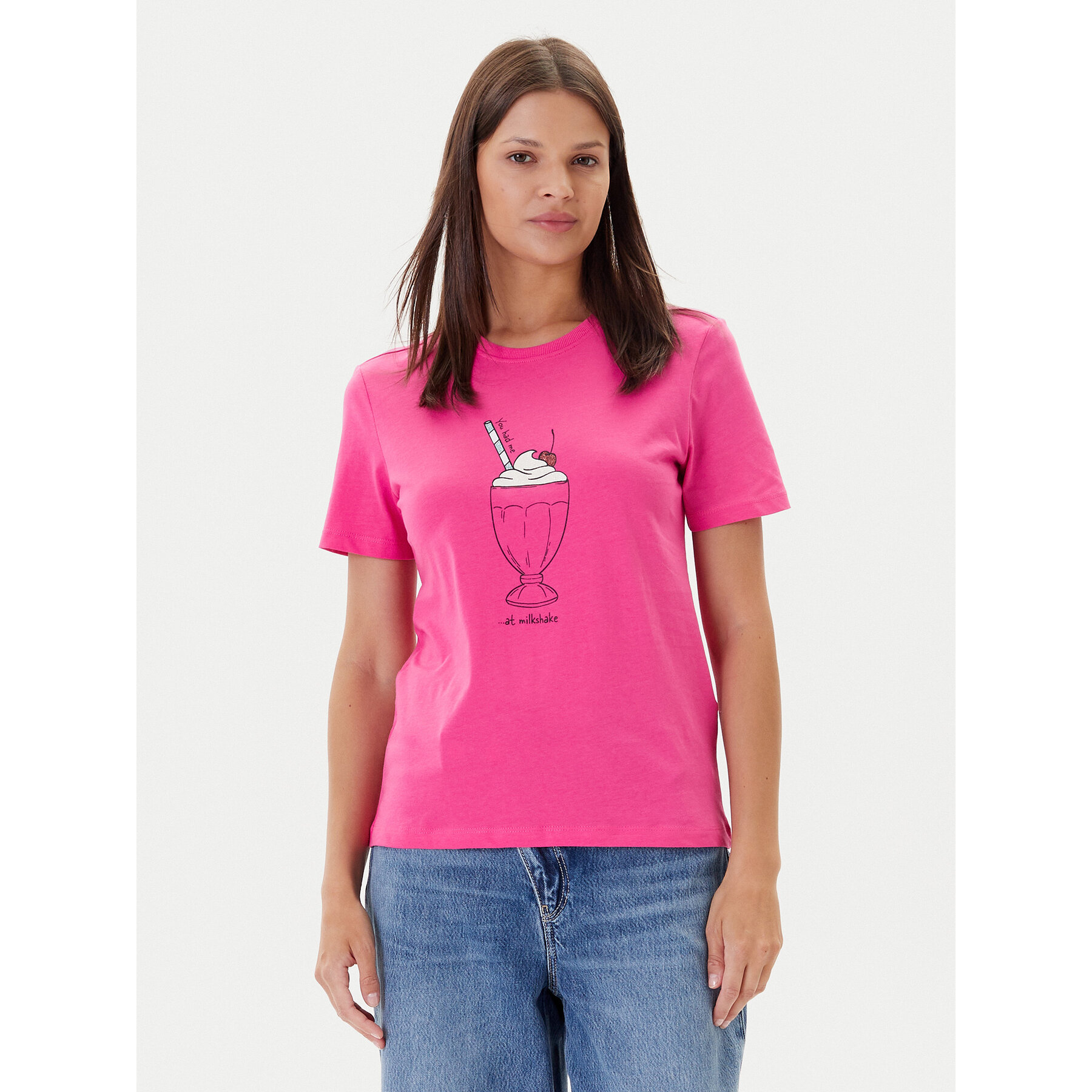 ONLY T-shirt Fun Life 15349901 Ružičasta Regular Fit