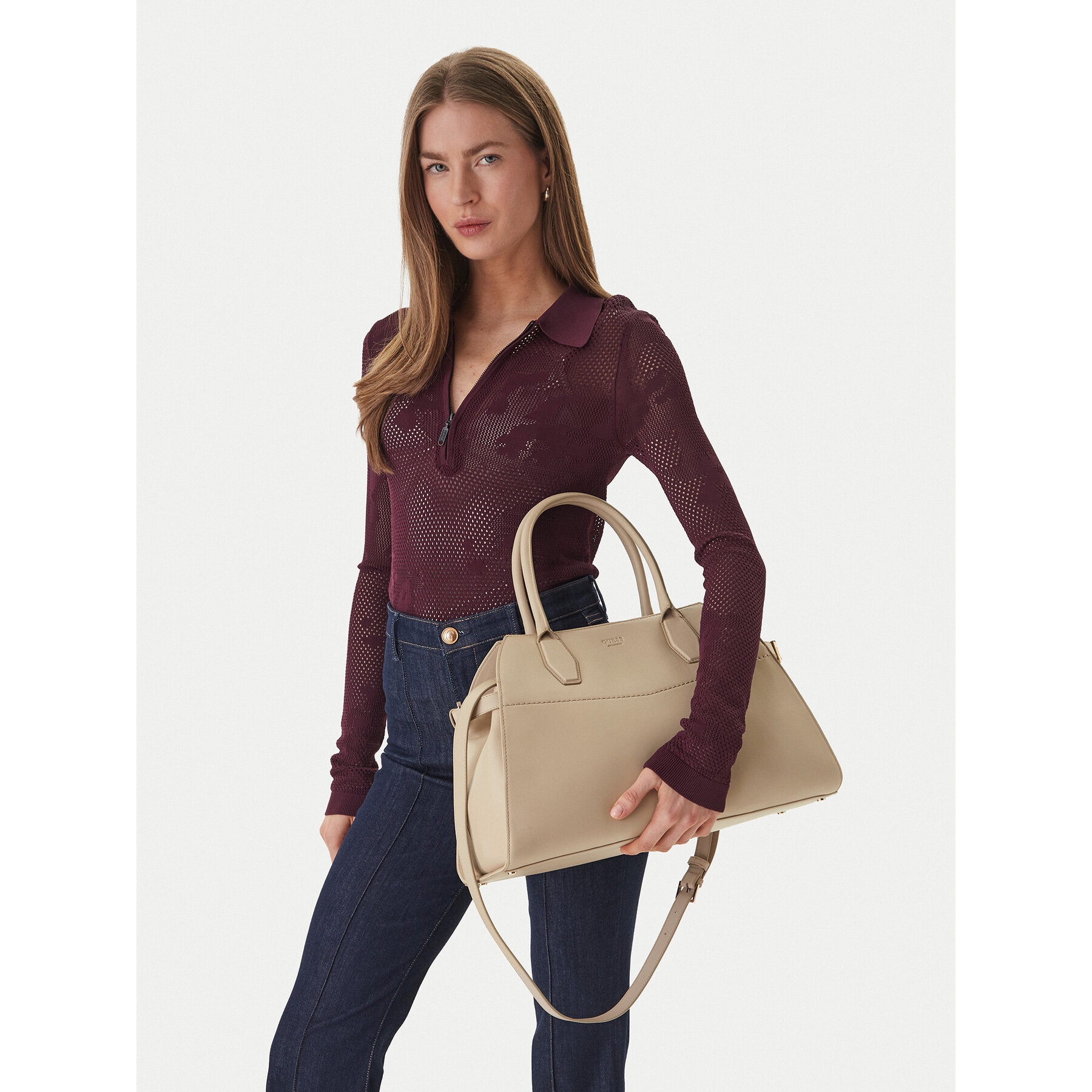 Geantă Guess HWYUAA P6276 Bej