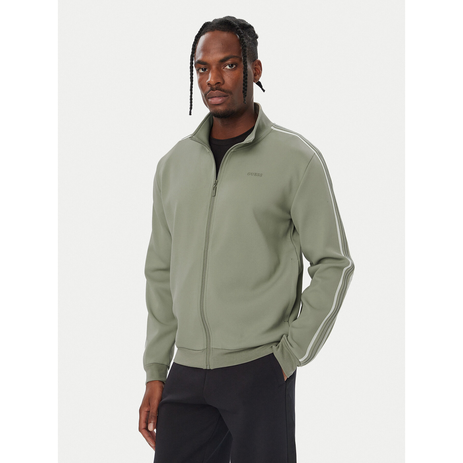 Guess Sweatshirt Z6YQ24 K5014 Grün Regular Fit