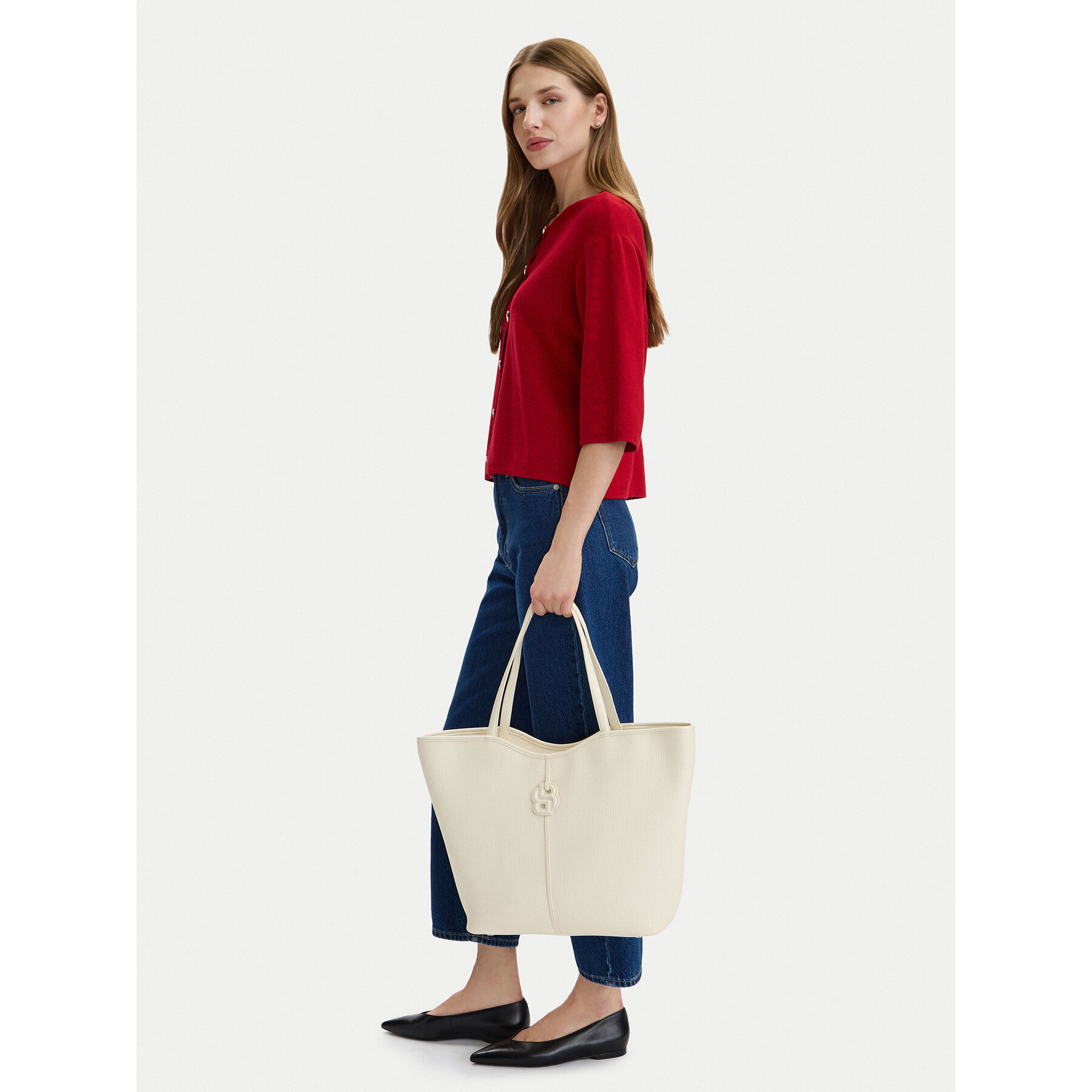 Torbica BOSS HUGO BOSS-50563192 Krem