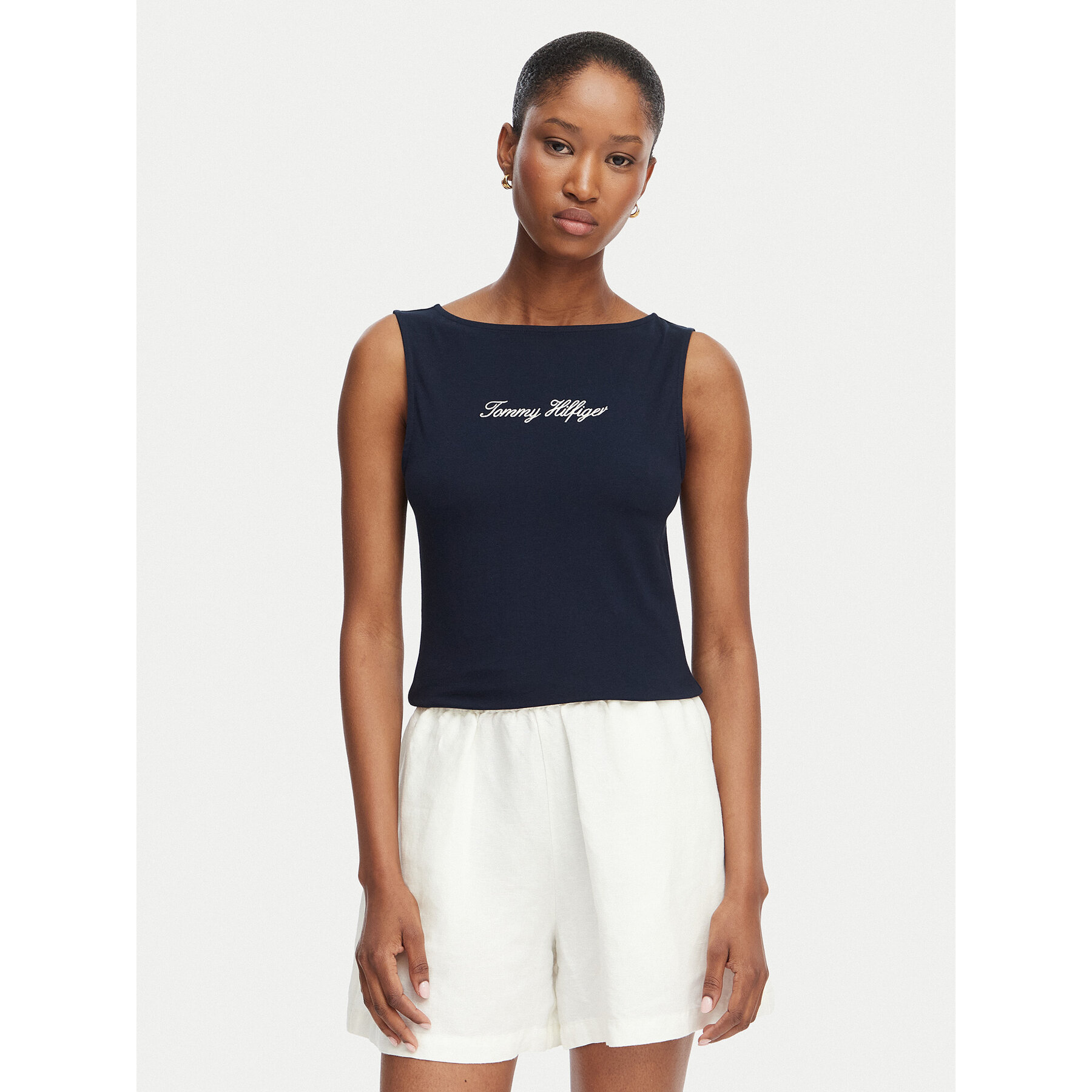 Tommy Hilfiger Top Classic WW0WW50947 Dunkelblau Regular Fit