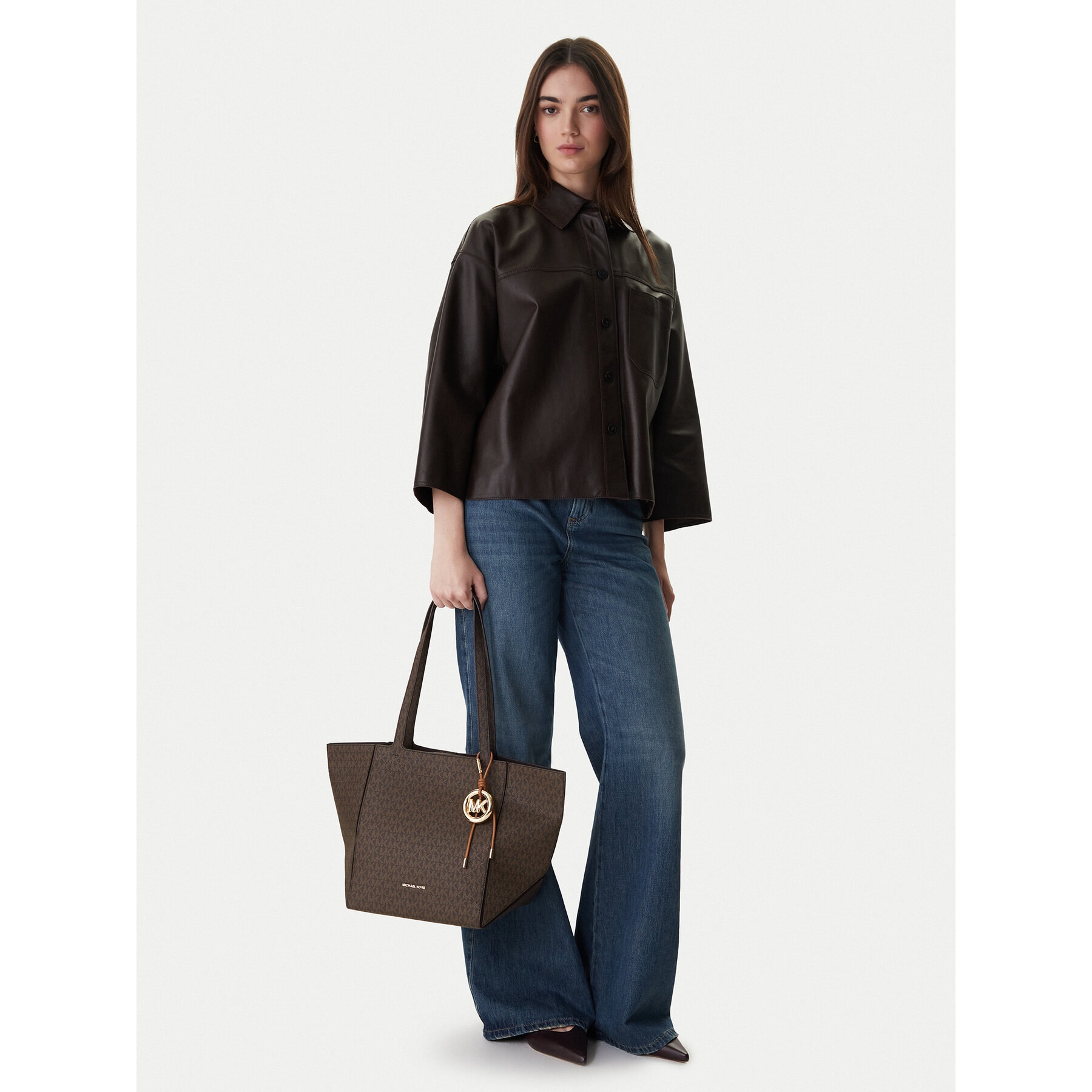Torbica MICHAEL Michael Kors 30R6G9JT6B Smeđa