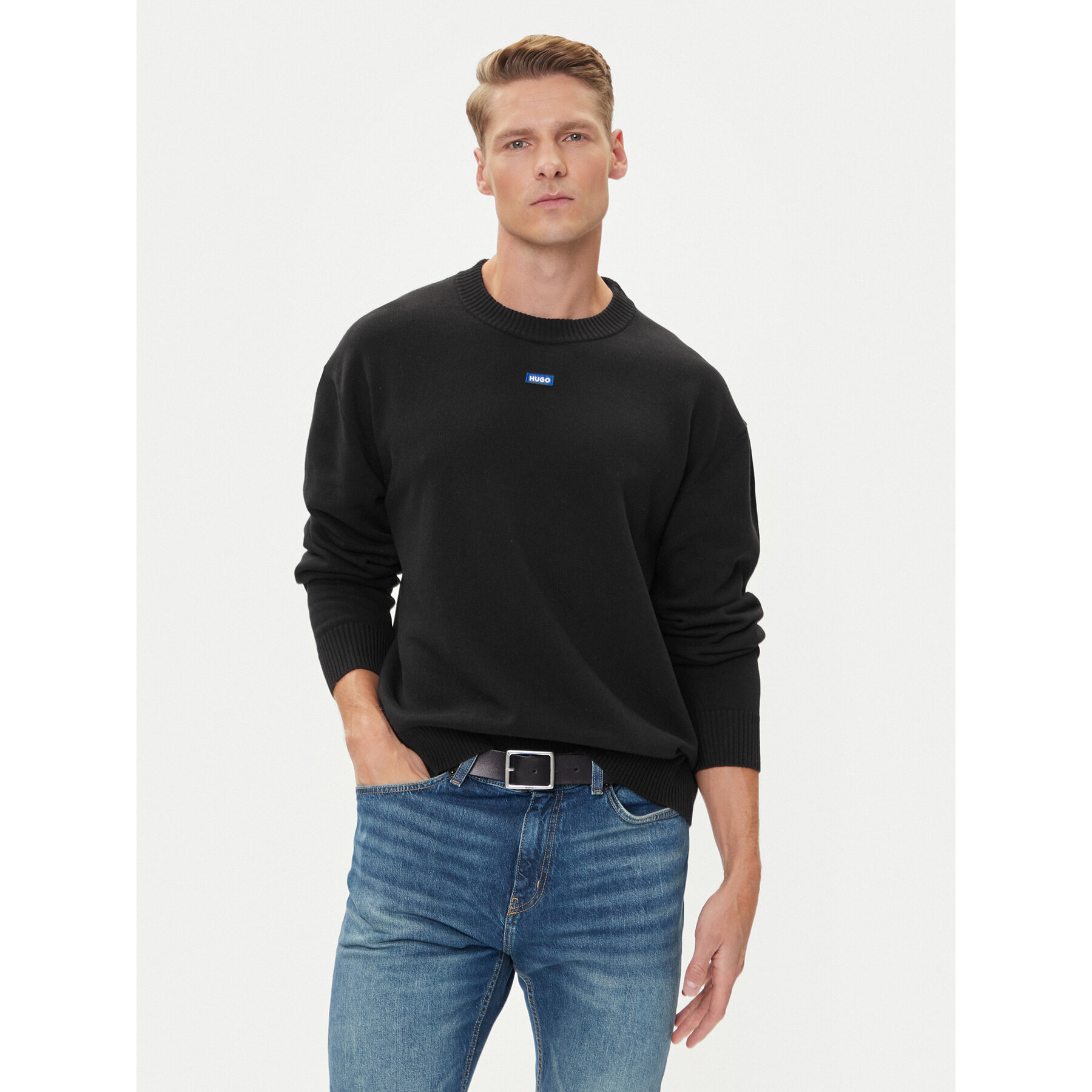 HUGO Pullover San Casey-CP 50543784 Schwarz Relaxed Fit