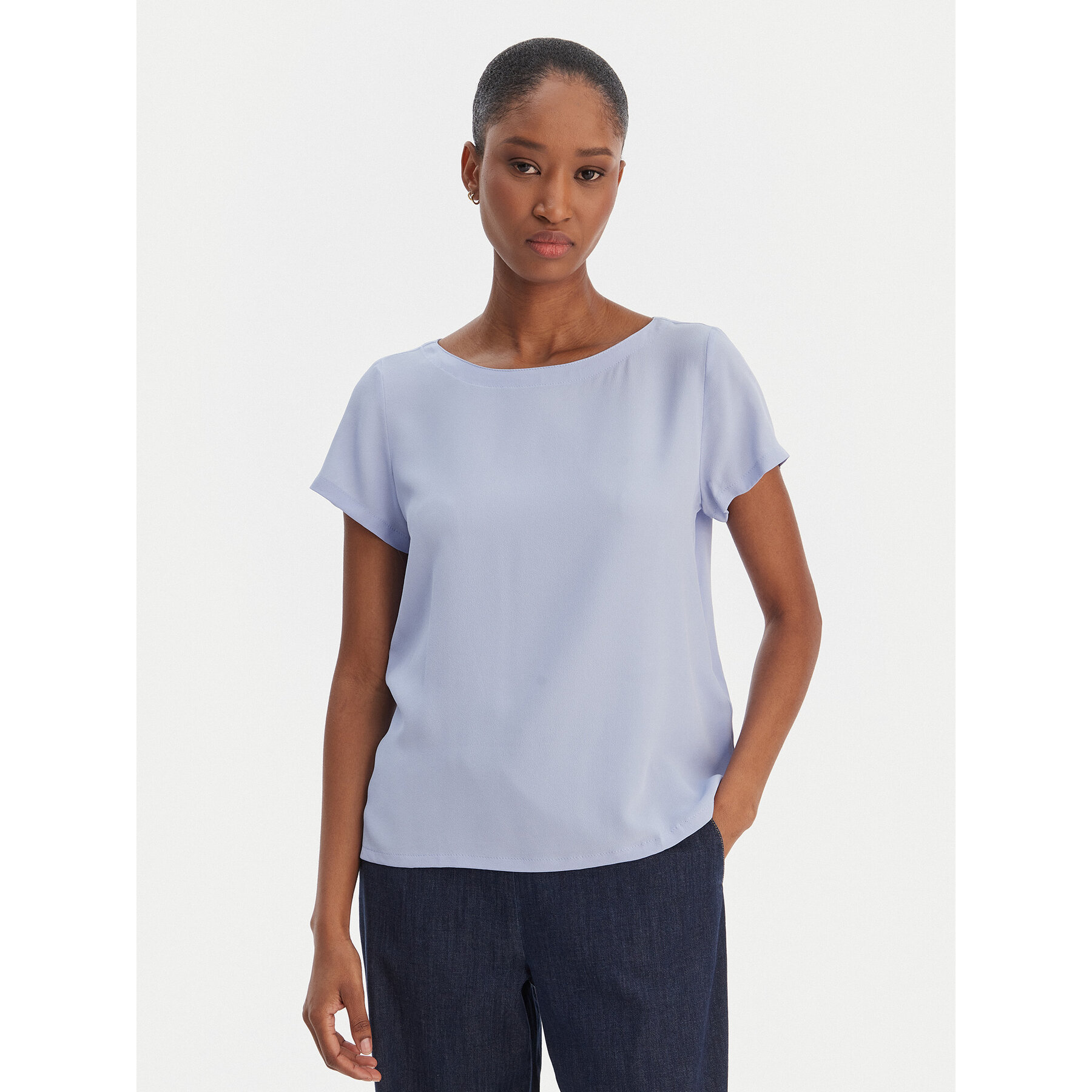 Marella Bluse Emme by Marella Cartone 2615111021 Hellblau Regular Fit