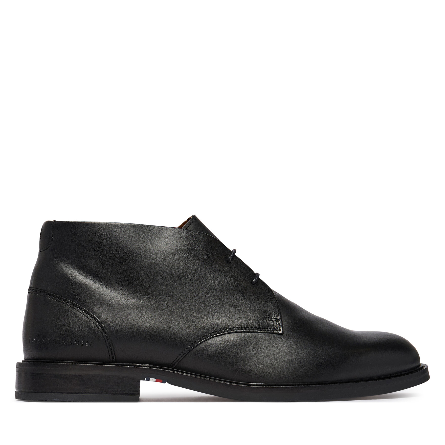 Gležnjače Tommy Hilfiger Corporate Dressy Lth Lace Boot FM0FM05949 Crna