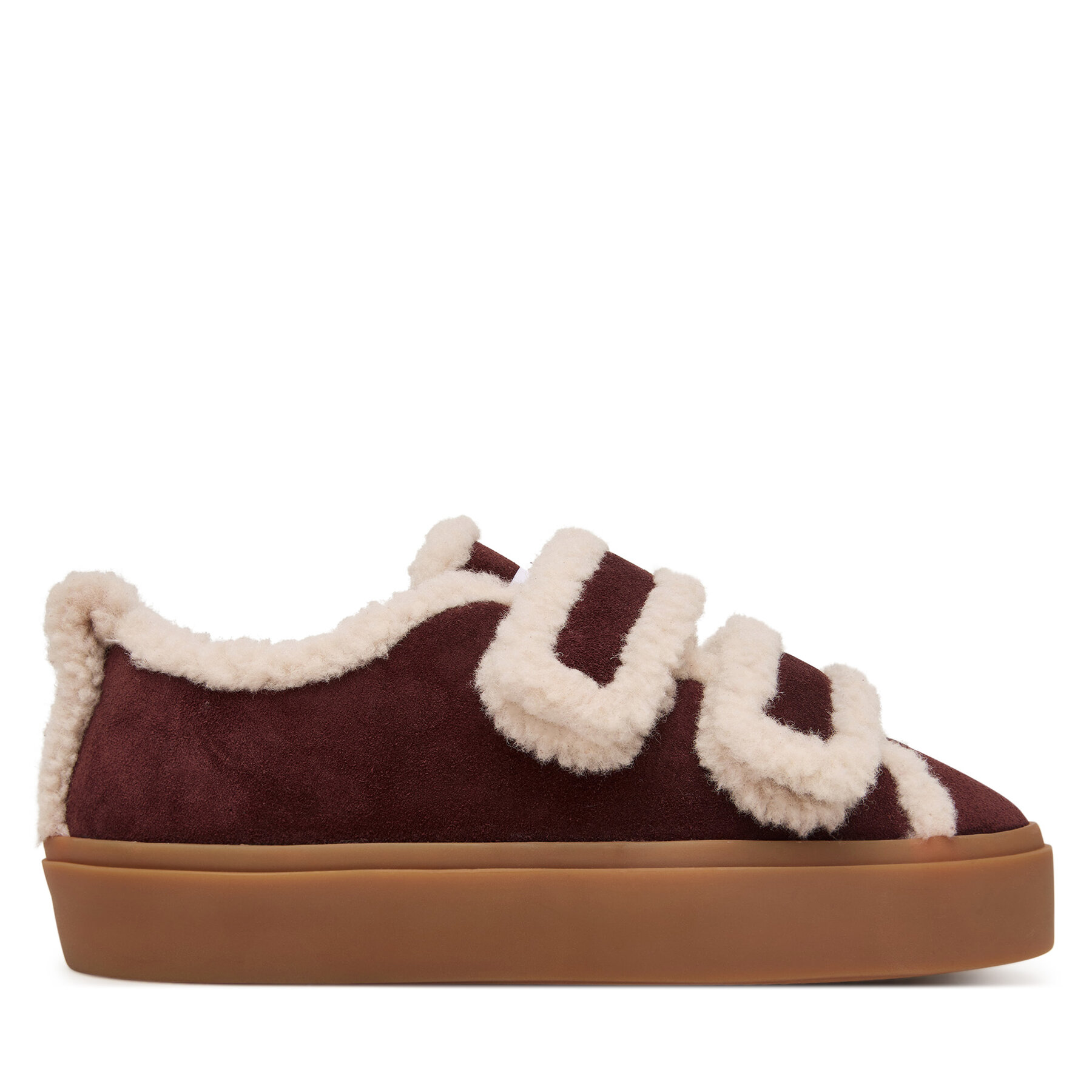 Сникърси Inuikii Shearling Low Velcro 1001.001.0231.518 Бордо