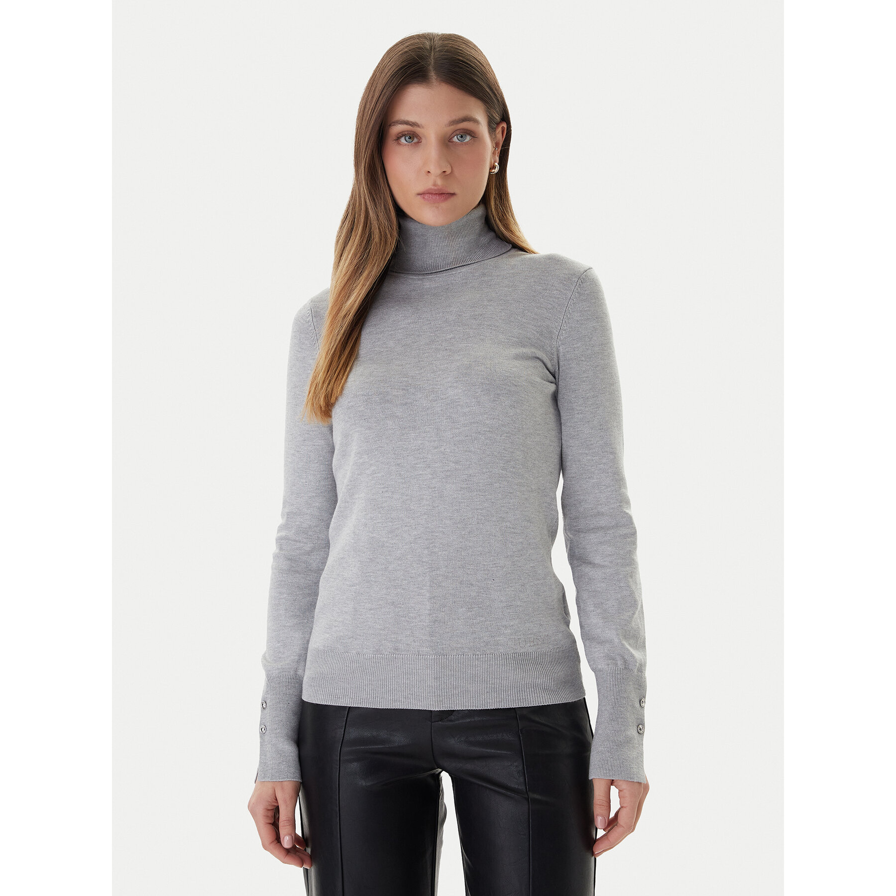 Guess Rollkragenpullover Paule W2BR53 Z2V62 Grau Slim Fit