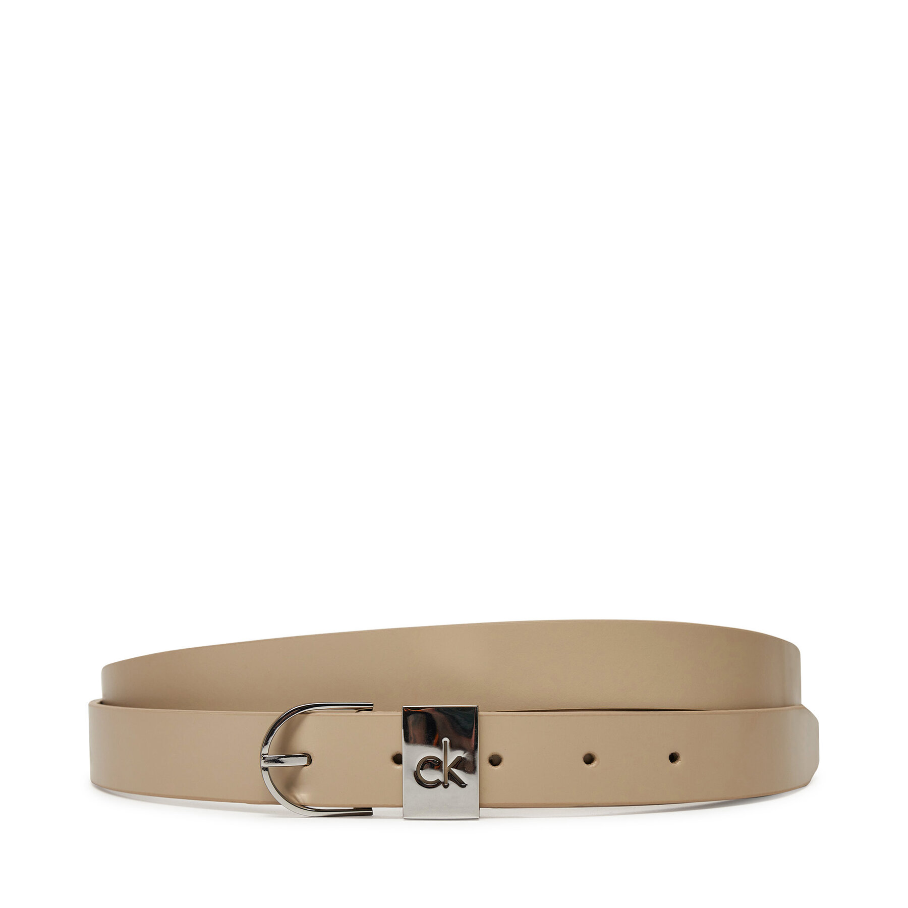 Dámsky opasok Calvin Klein Ck Loop Rnd Buckle 2.5_Smooth K60K612936 Béžová
