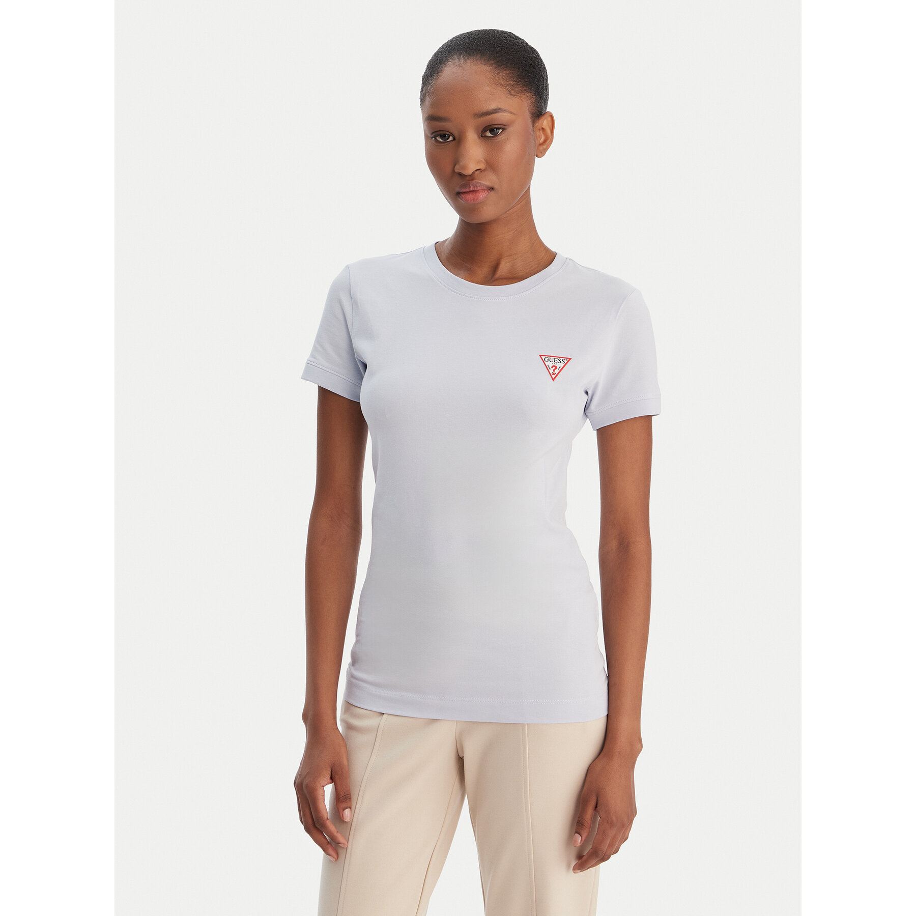 Guess T-Shirt W2YI44 J1314 Himmelblau Regular Fit
