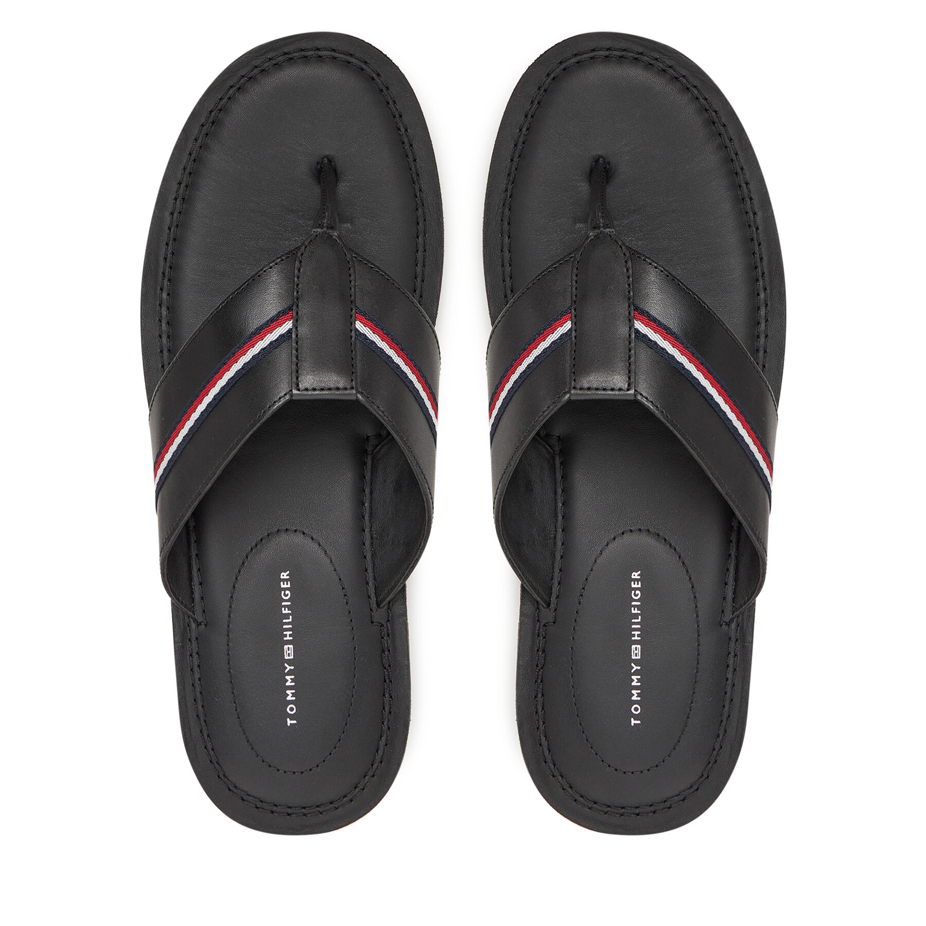 Męskie Japonki Tommy Hilfiger, Rozmiar 42 Czarny Core Hilfiger Toe Post Lh Sandal FM0FM05416