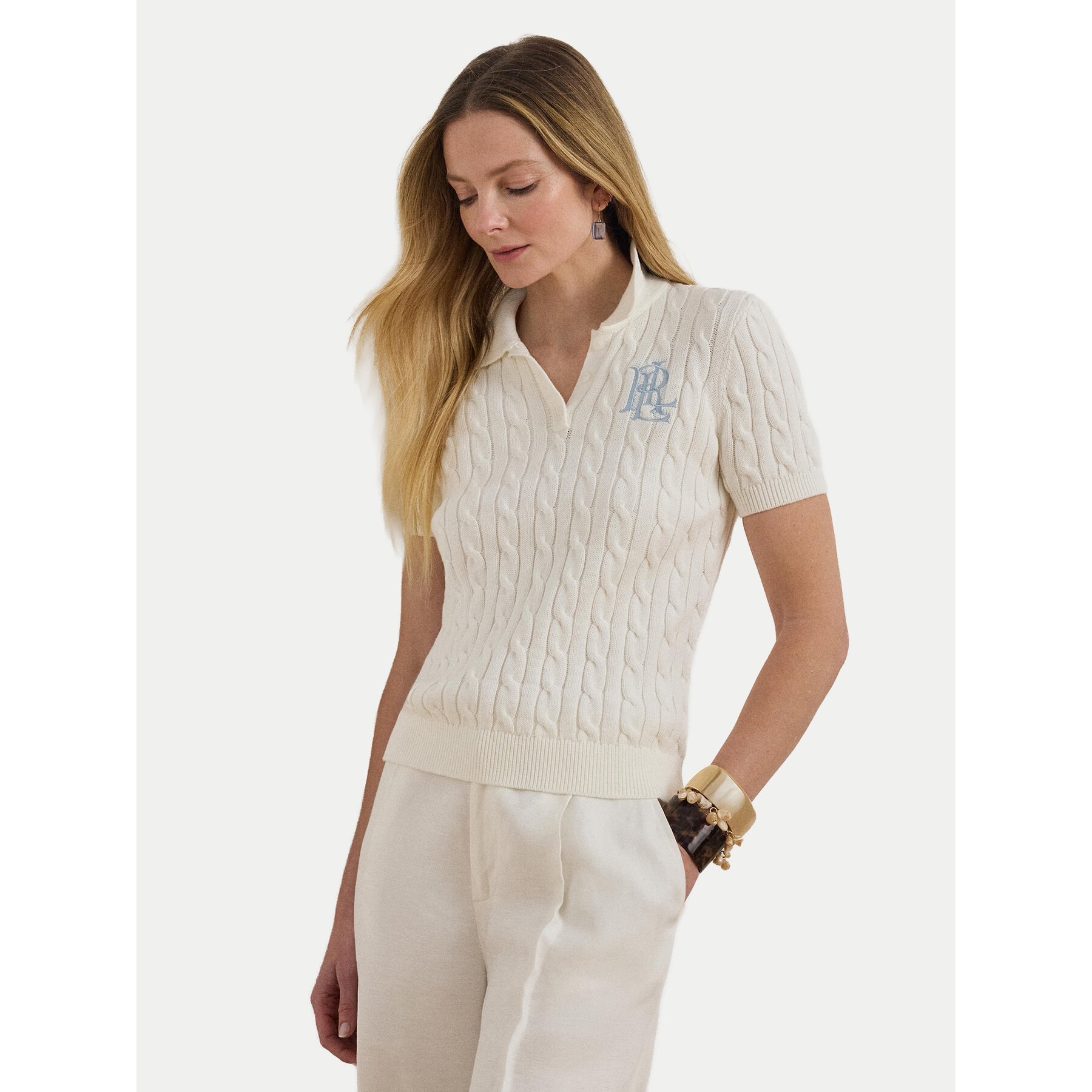 LAUREN RALPH LAUREN Polo 200932224016 Bijela Slim Fit