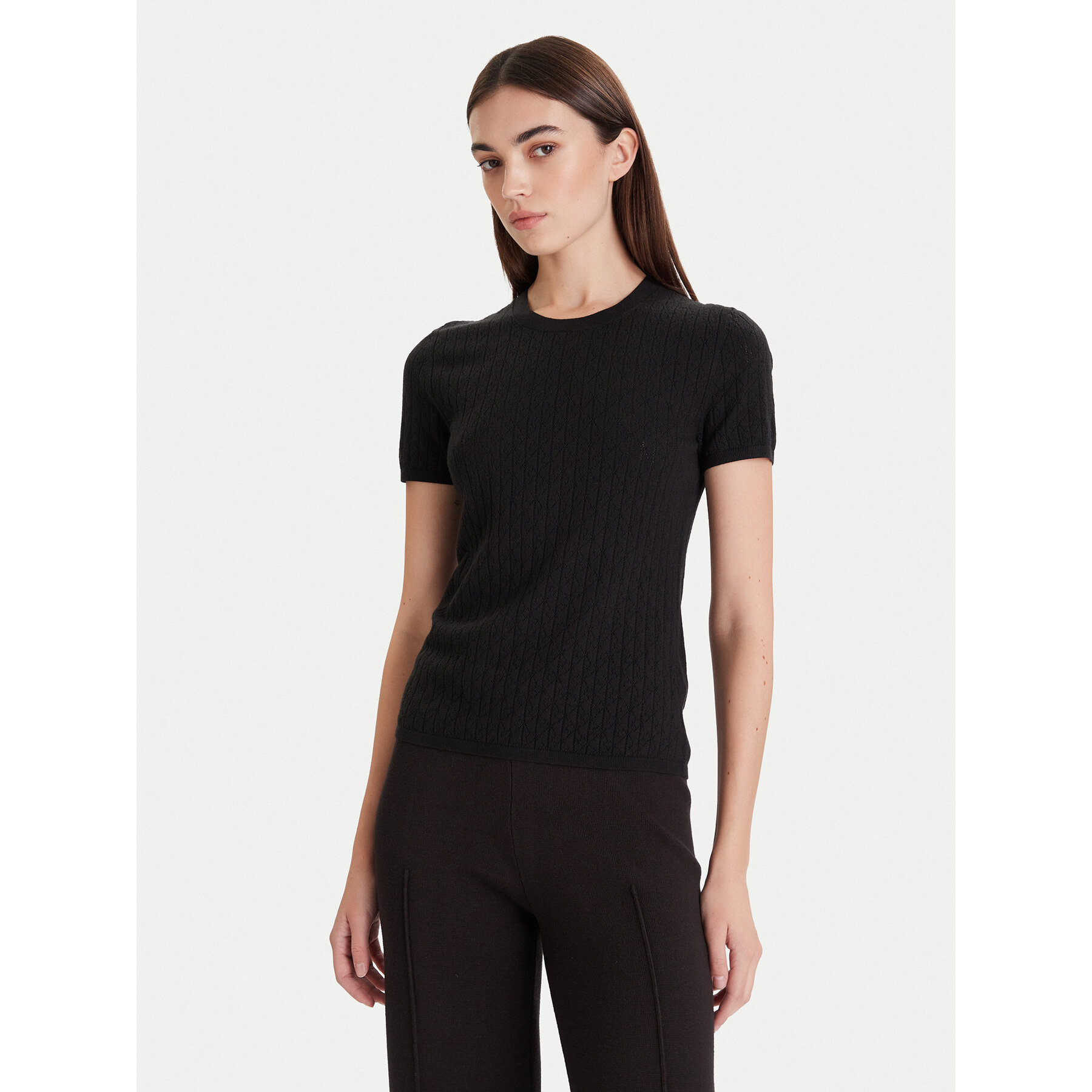 Calvin Klein T-Shirt LV044D308G Schwarz Slim Fit